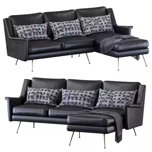 Carlo Mid-Century 2-Piece Chaise Sectional
