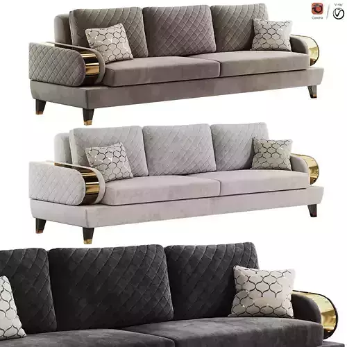  Mid Century Sofa Set