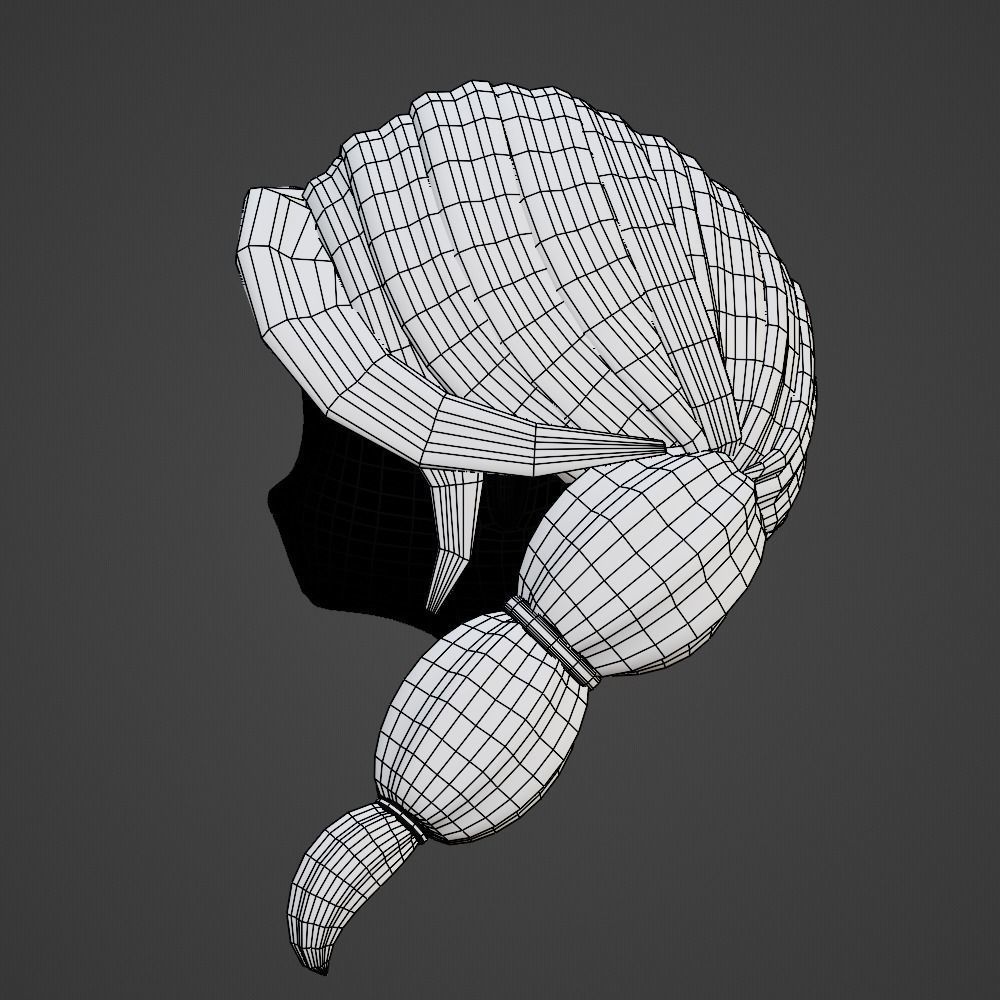 Hair style female 14 3D model_15