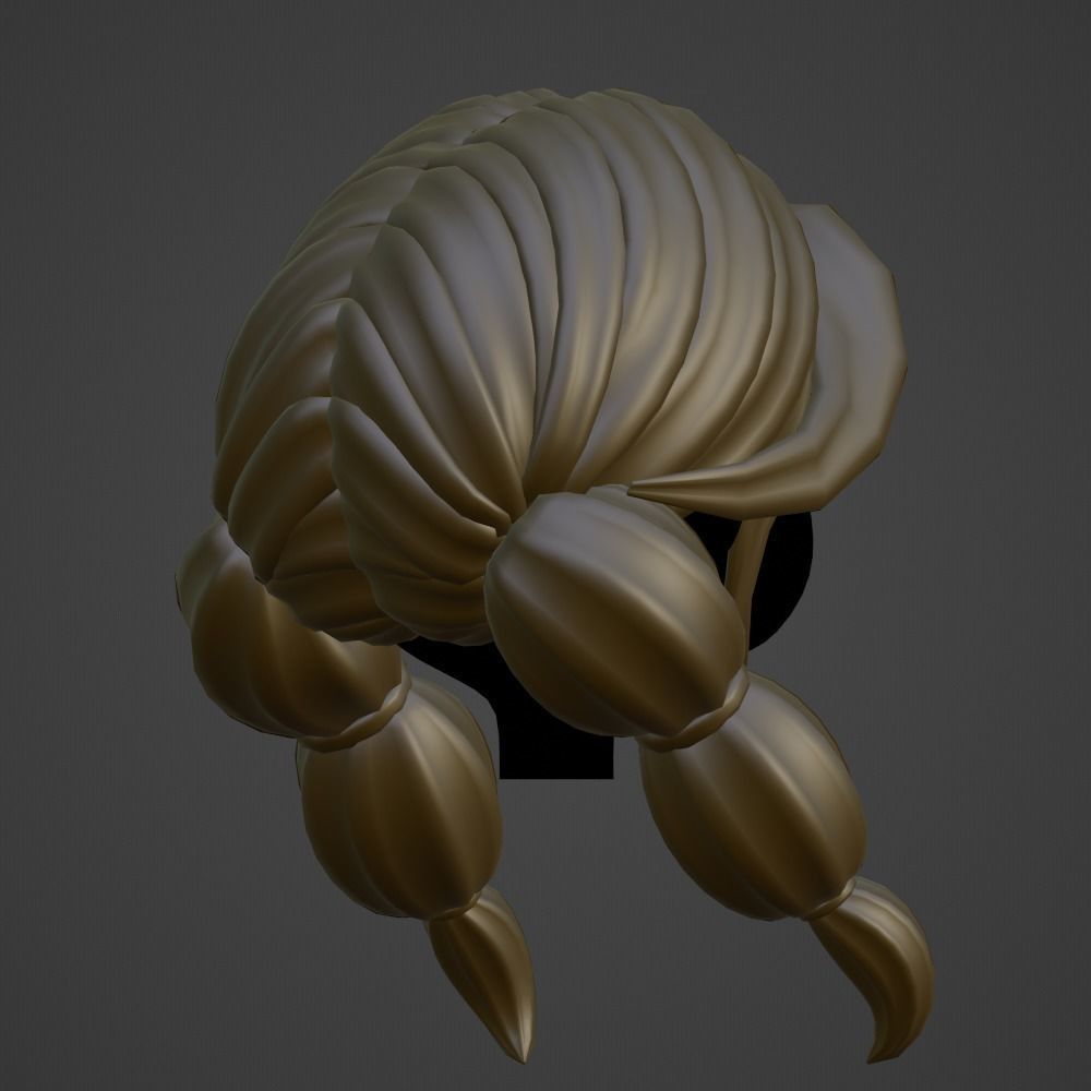 Hair style female 14 3D model_4