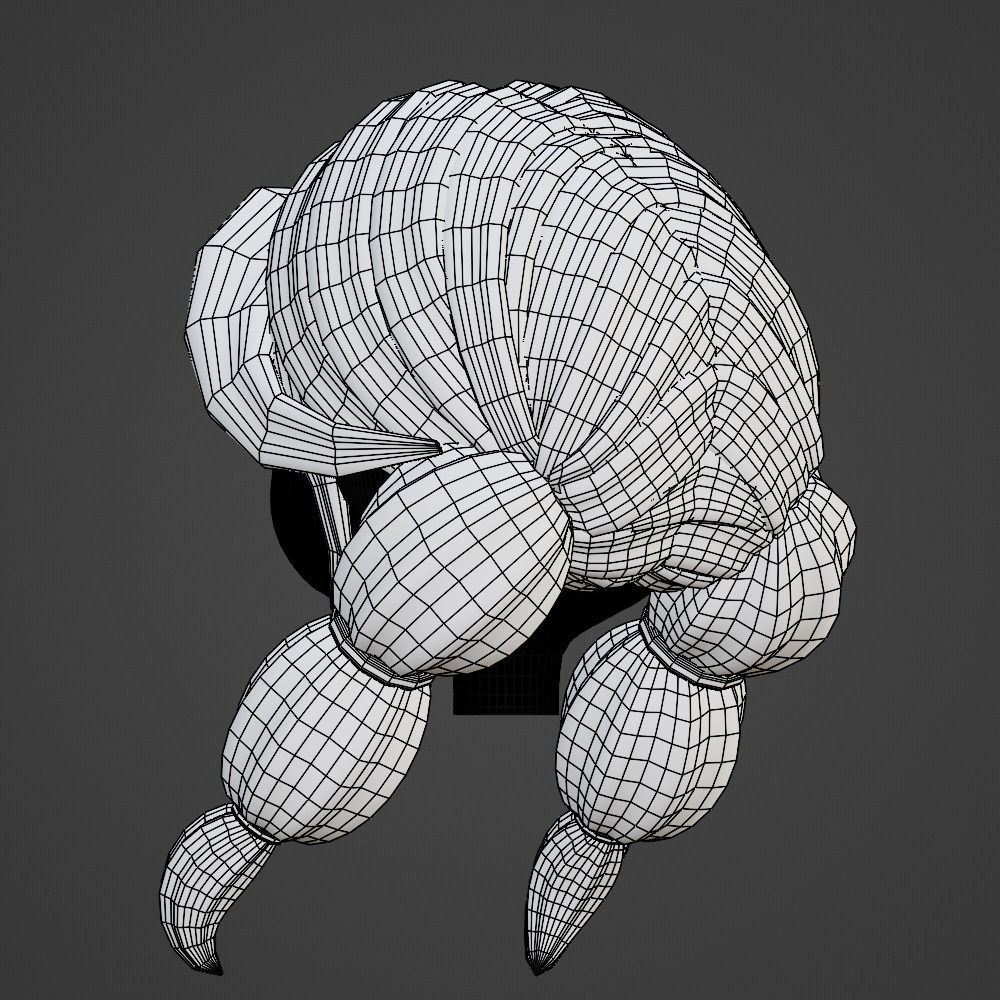 Hair style female 14 3D model_14