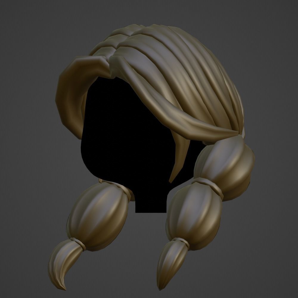 Hair style female 14 3D model_8