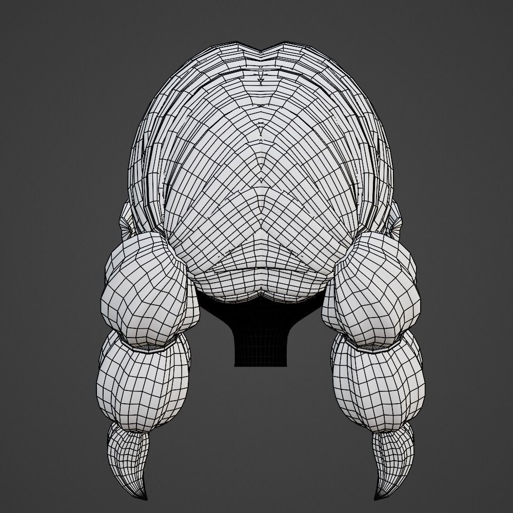 Hair style female 14 3D model_13