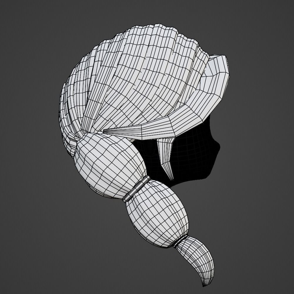 Hair style female 14 3D model_11