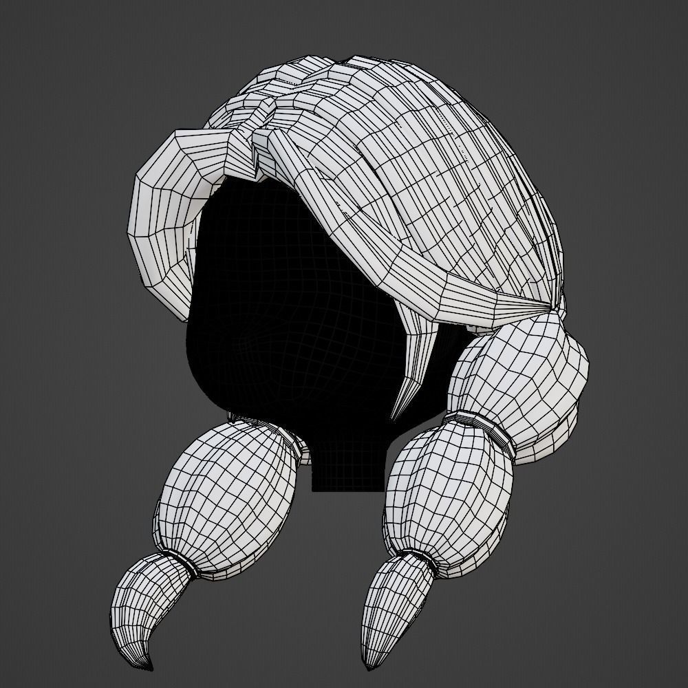 Hair style female 14 3D model_16