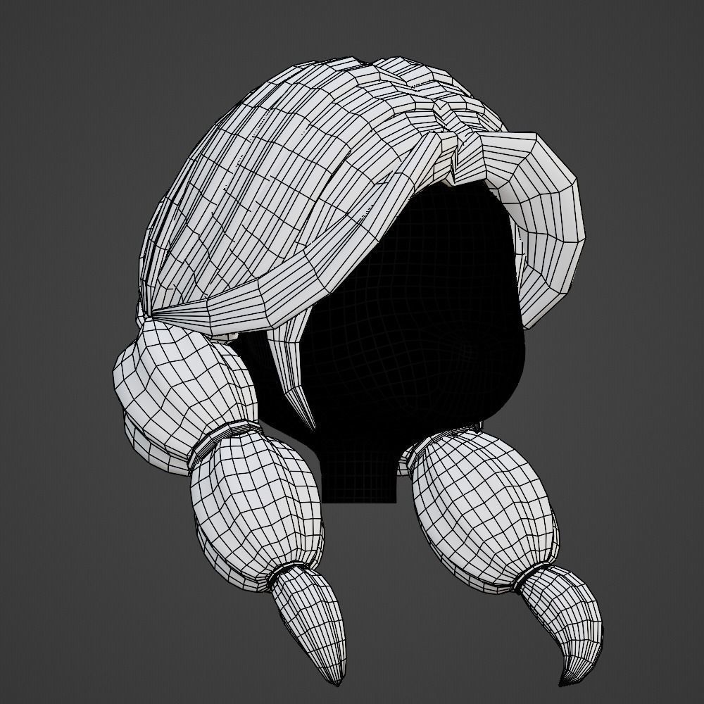 Hair style female 14 3D model_10