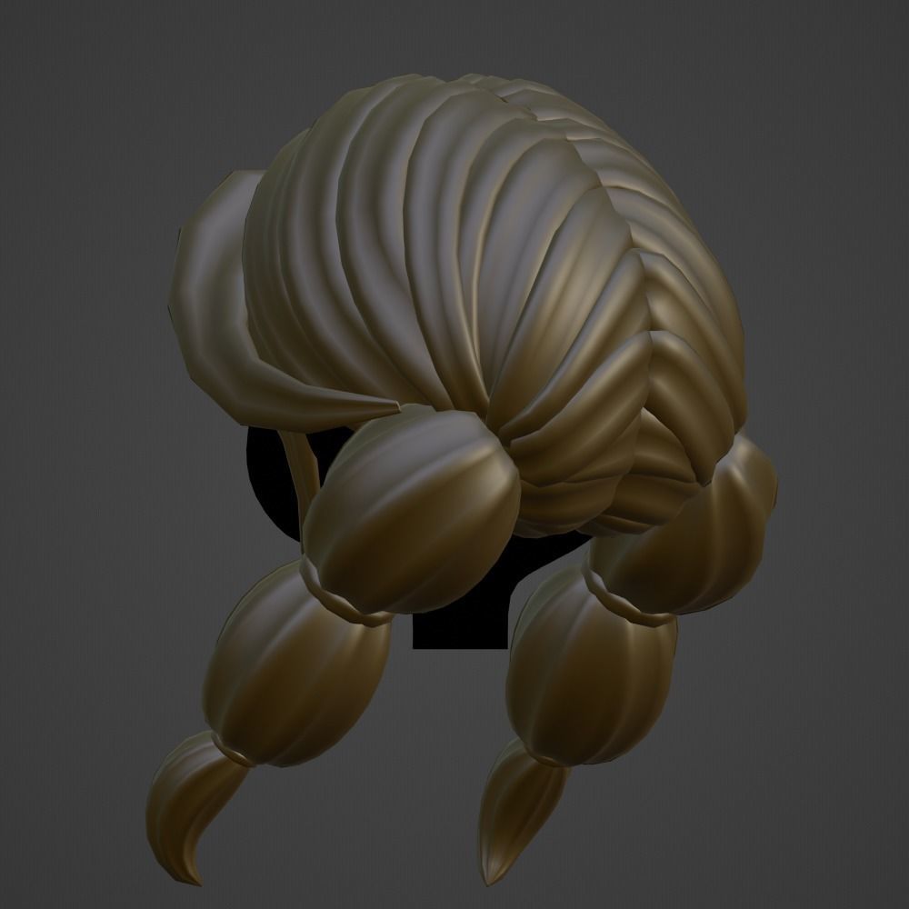 Hair style female 14 3D model_6