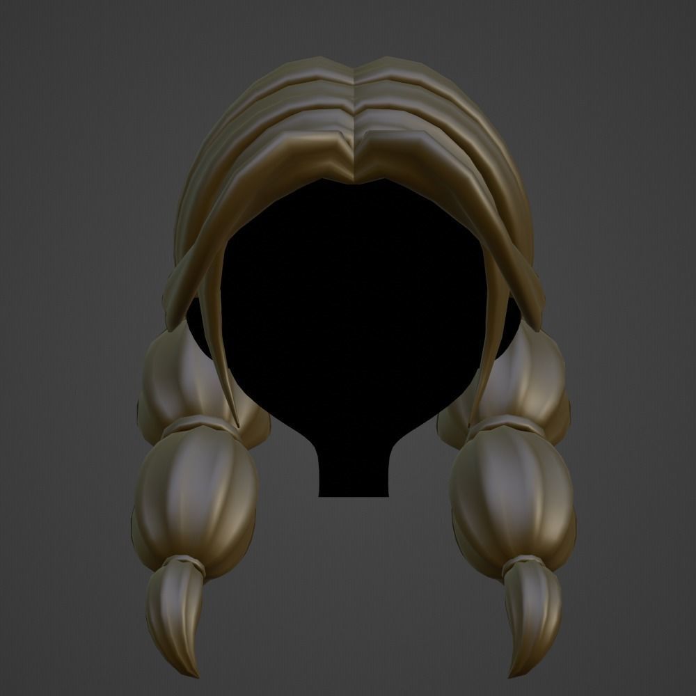 Hair style female 14 3D model_1