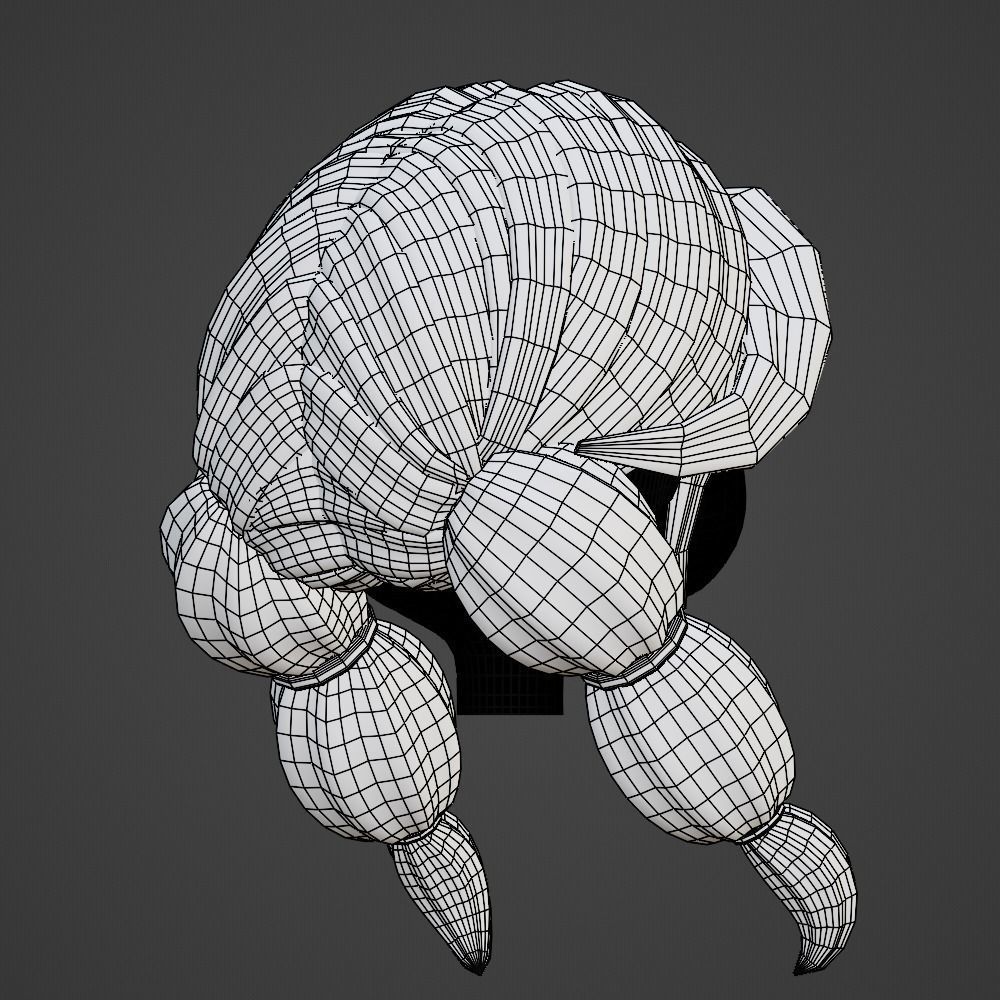 Hair style female 14 3D model_12