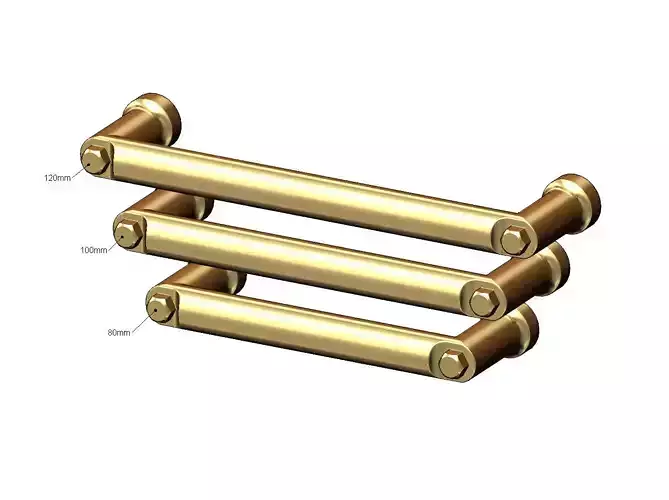 Cabinet drawer handle and pull N010 miniset 3D print model