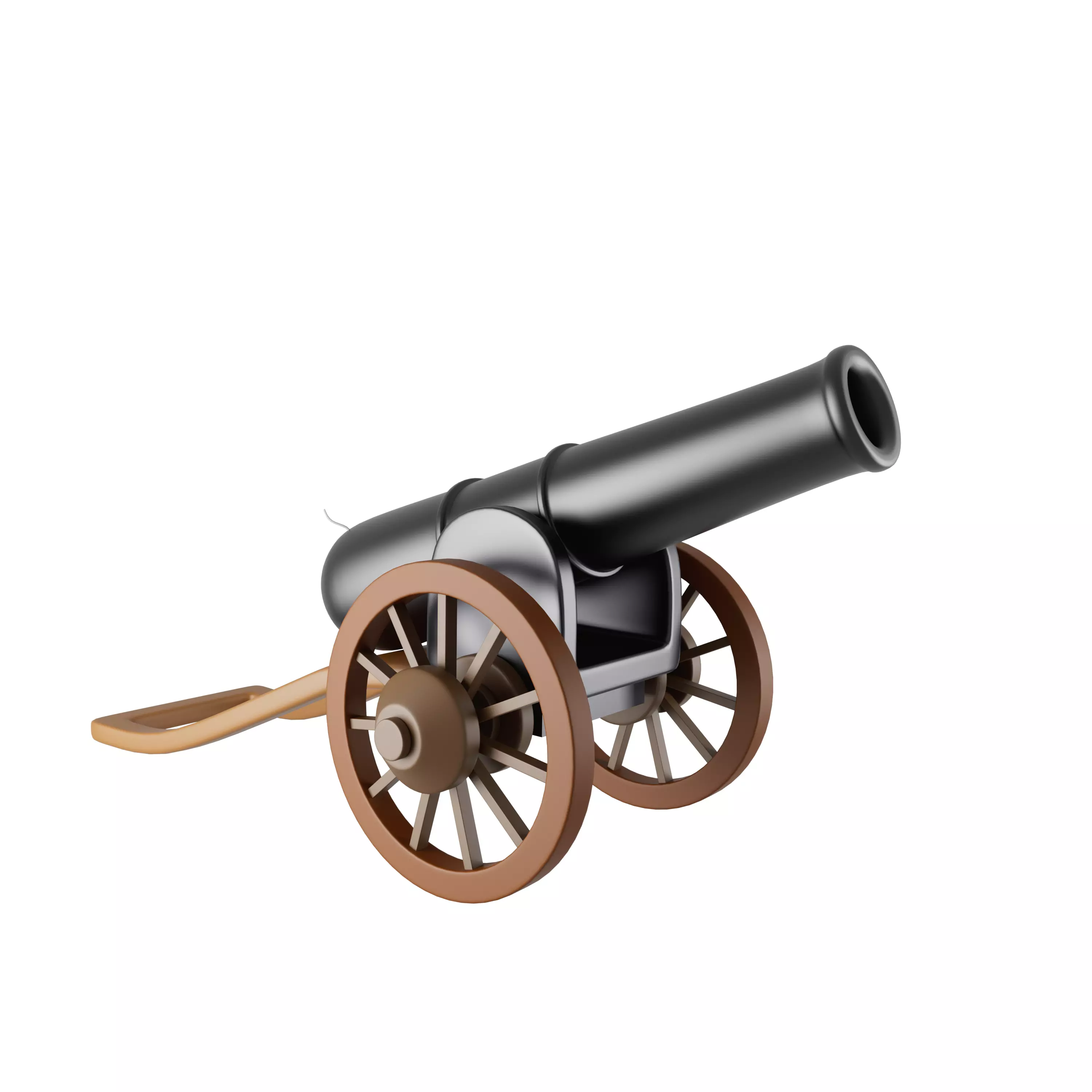 artillery Buriza-Dokyanon ordnance 3D c4d  3D model_0