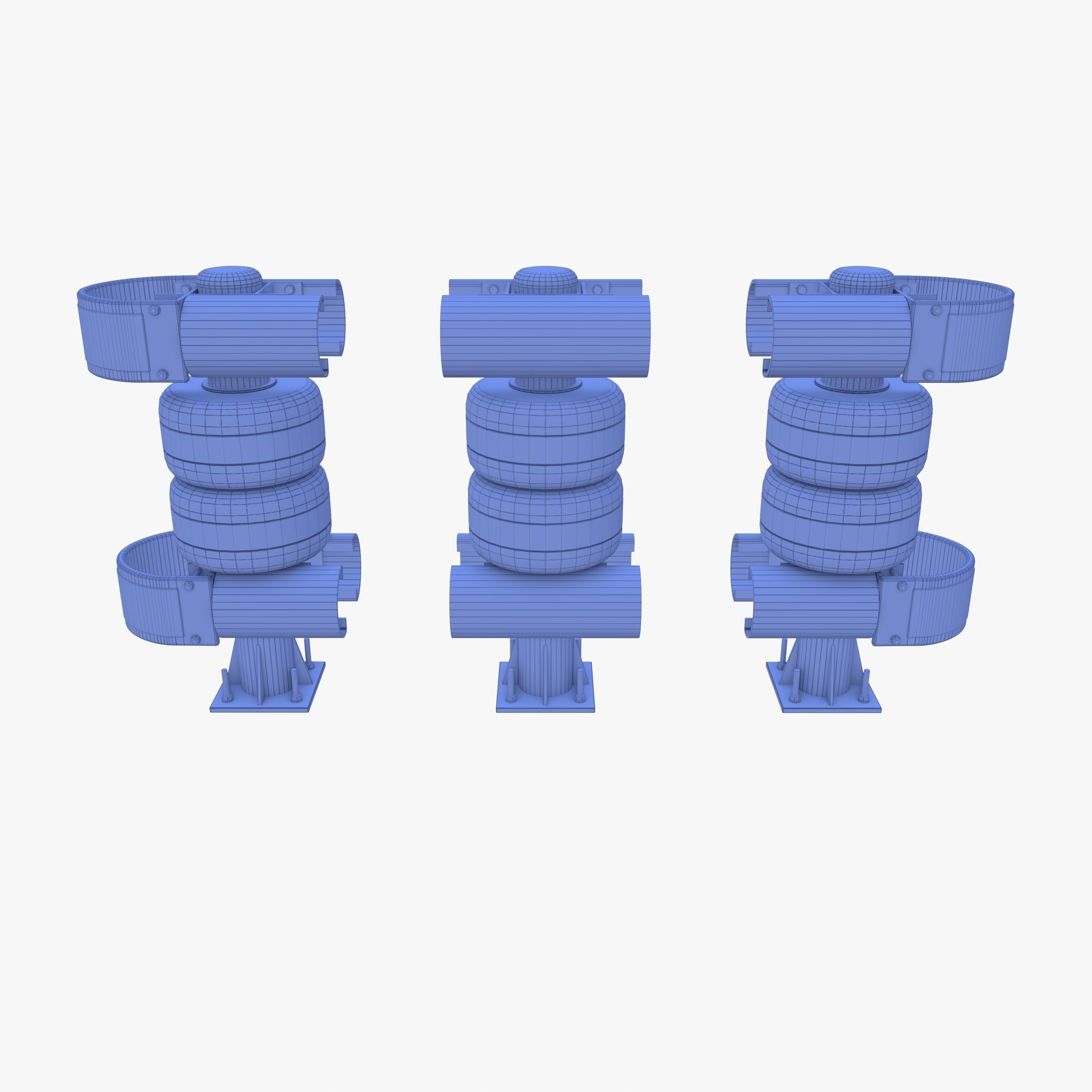 Tileable rolling barrier v1 weathered 3D model_13