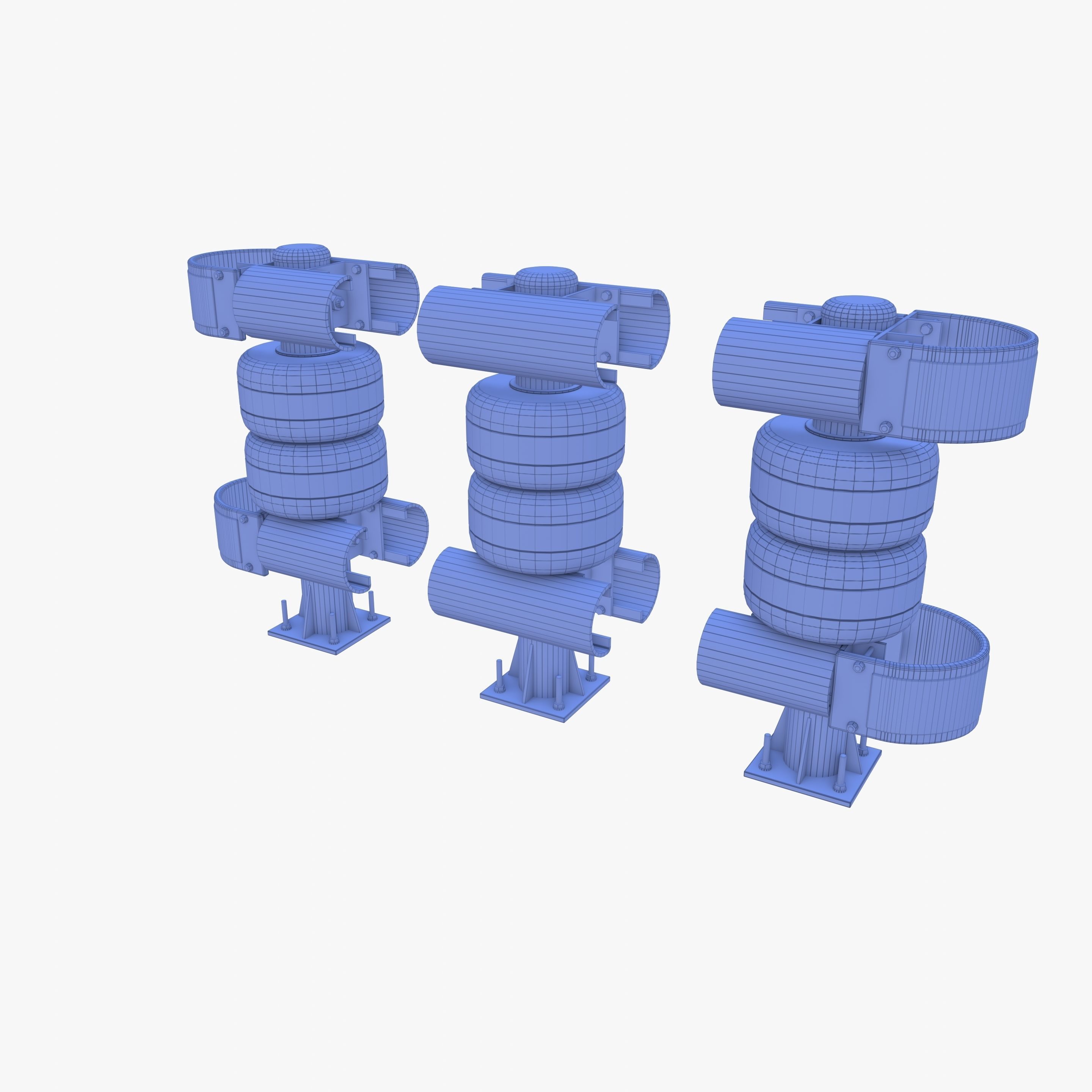 Tileable rolling barrier v1 weathered 3D model_9