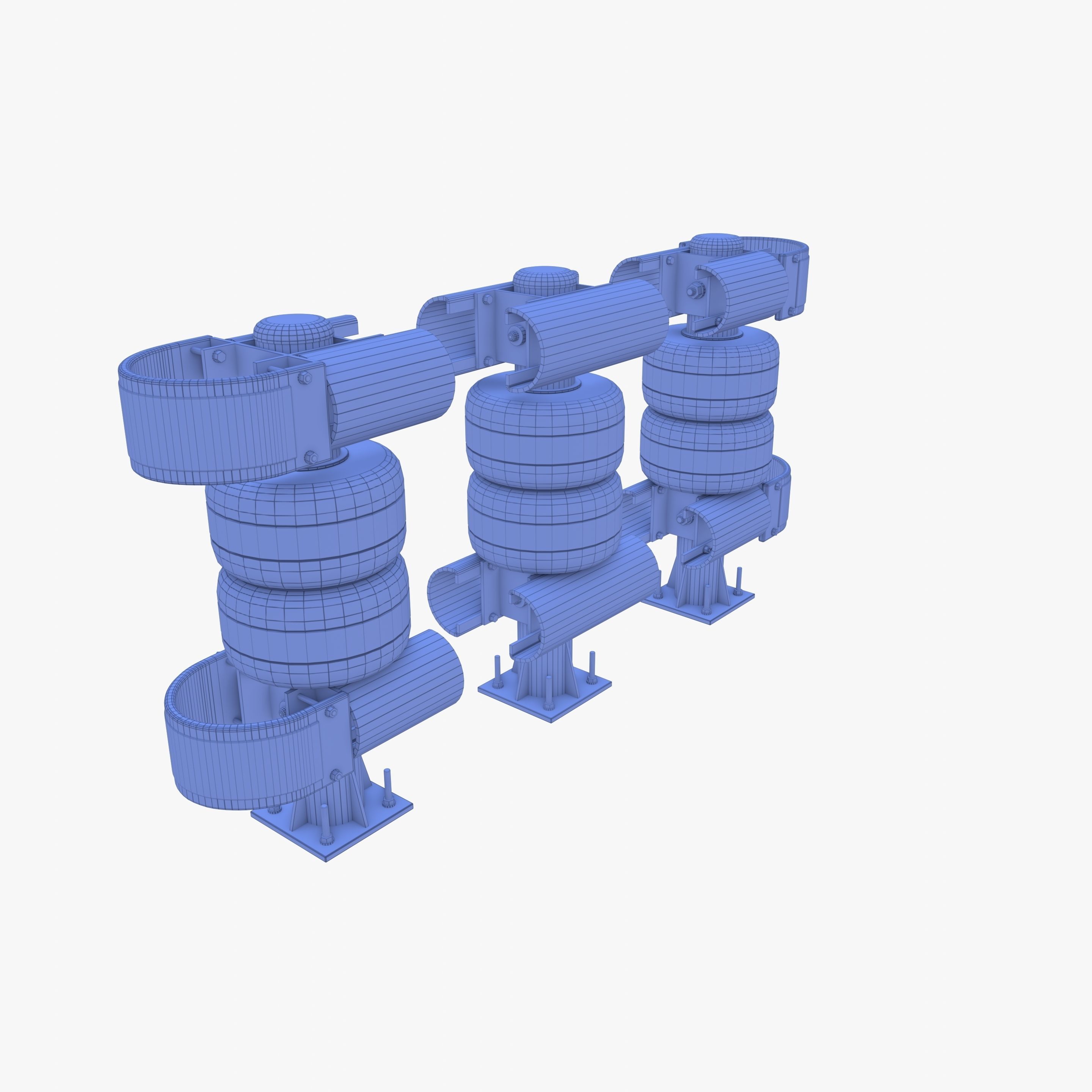 Tileable rolling barrier v1 weathered 3D model_12