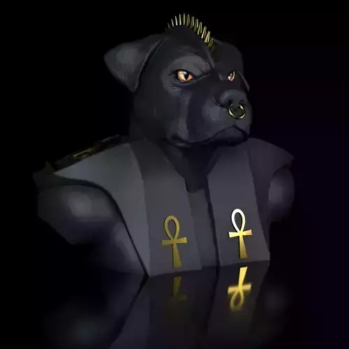 Rottweiler-Anubis Bust  