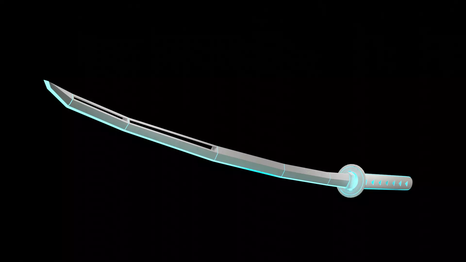 Future Katana Low-poly 3D model_0