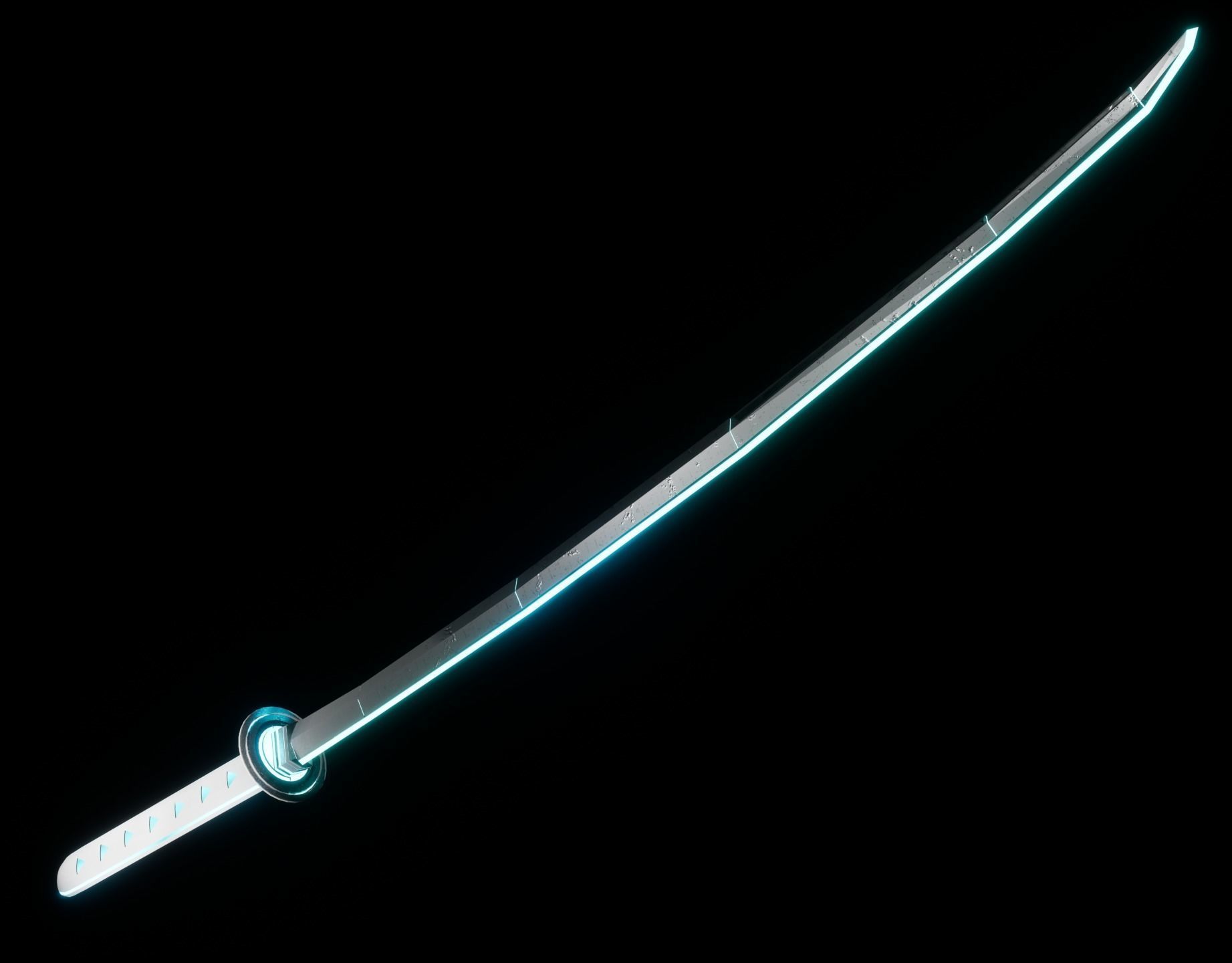 Future Katana Low-poly 3D model_9