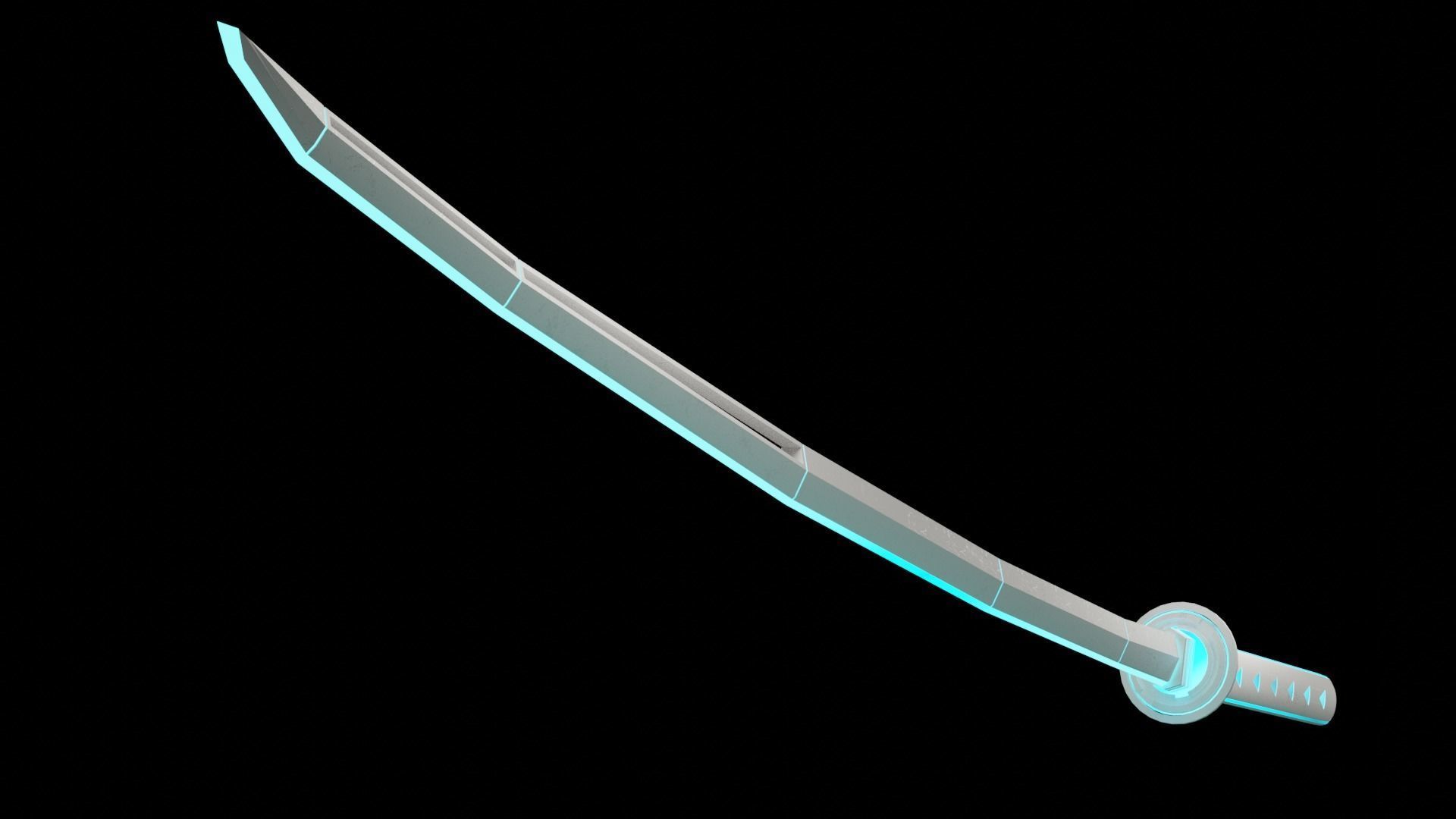 Future Katana Low-poly 3D model_4