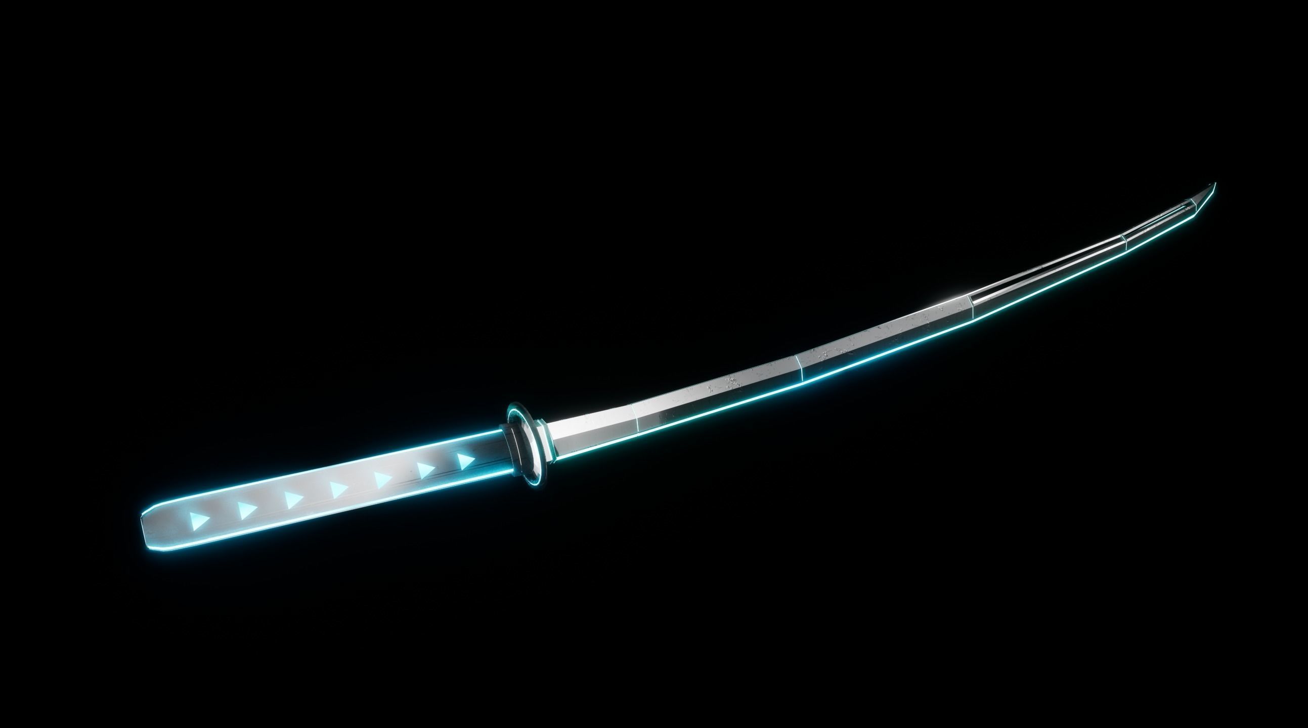 Future Katana Low-poly 3D model_10