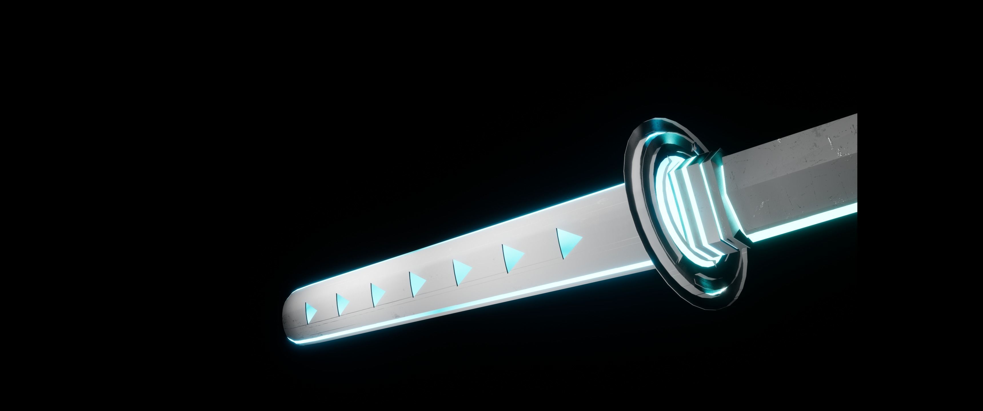 Future Katana Low-poly 3D model_11