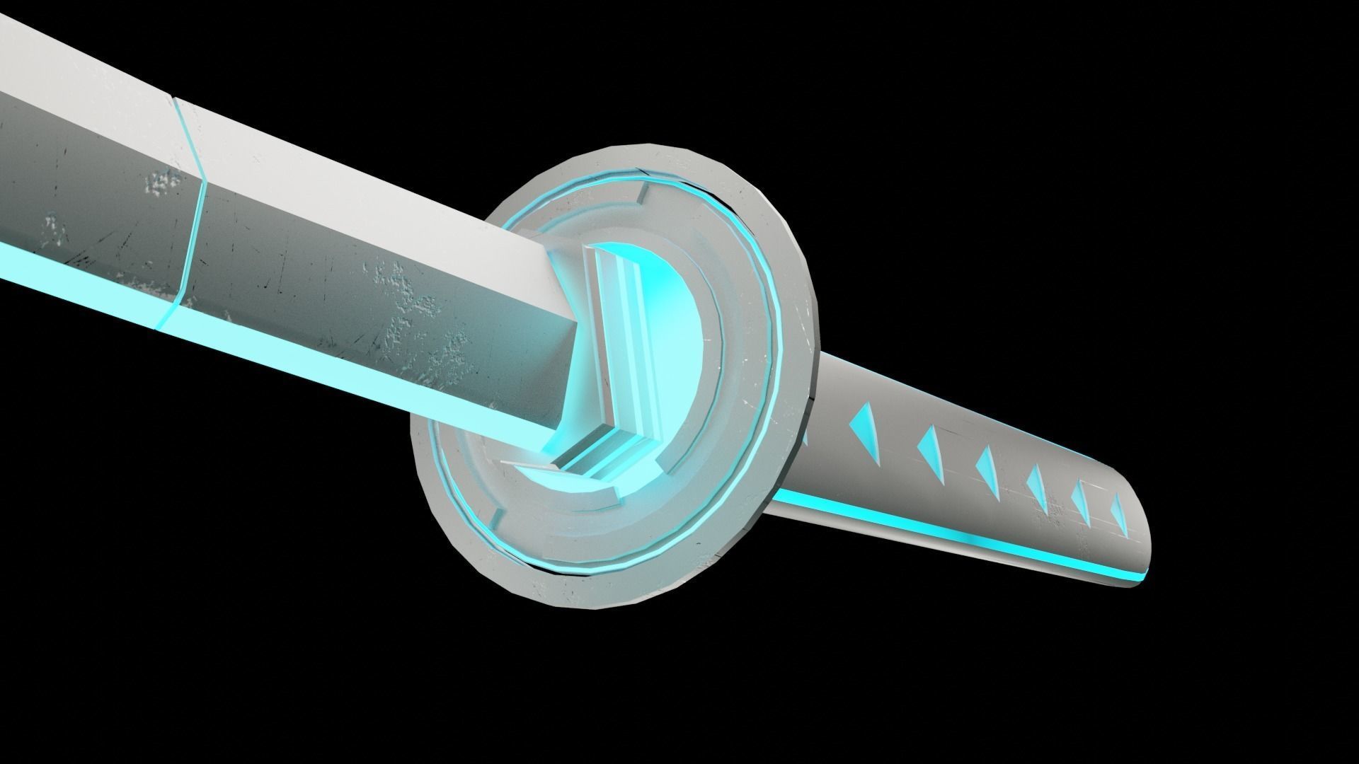 Future Katana Low-poly 3D model_8