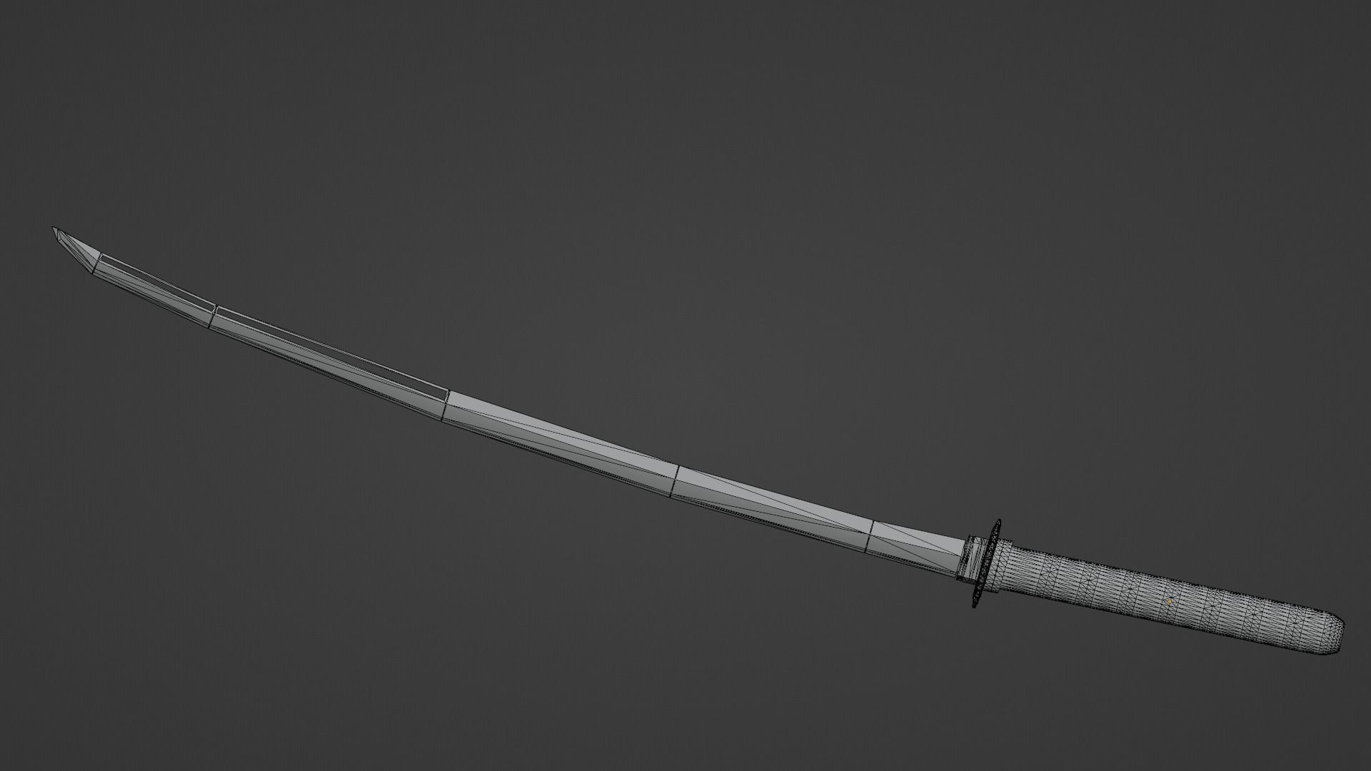 Future Katana Low-poly 3D model_3