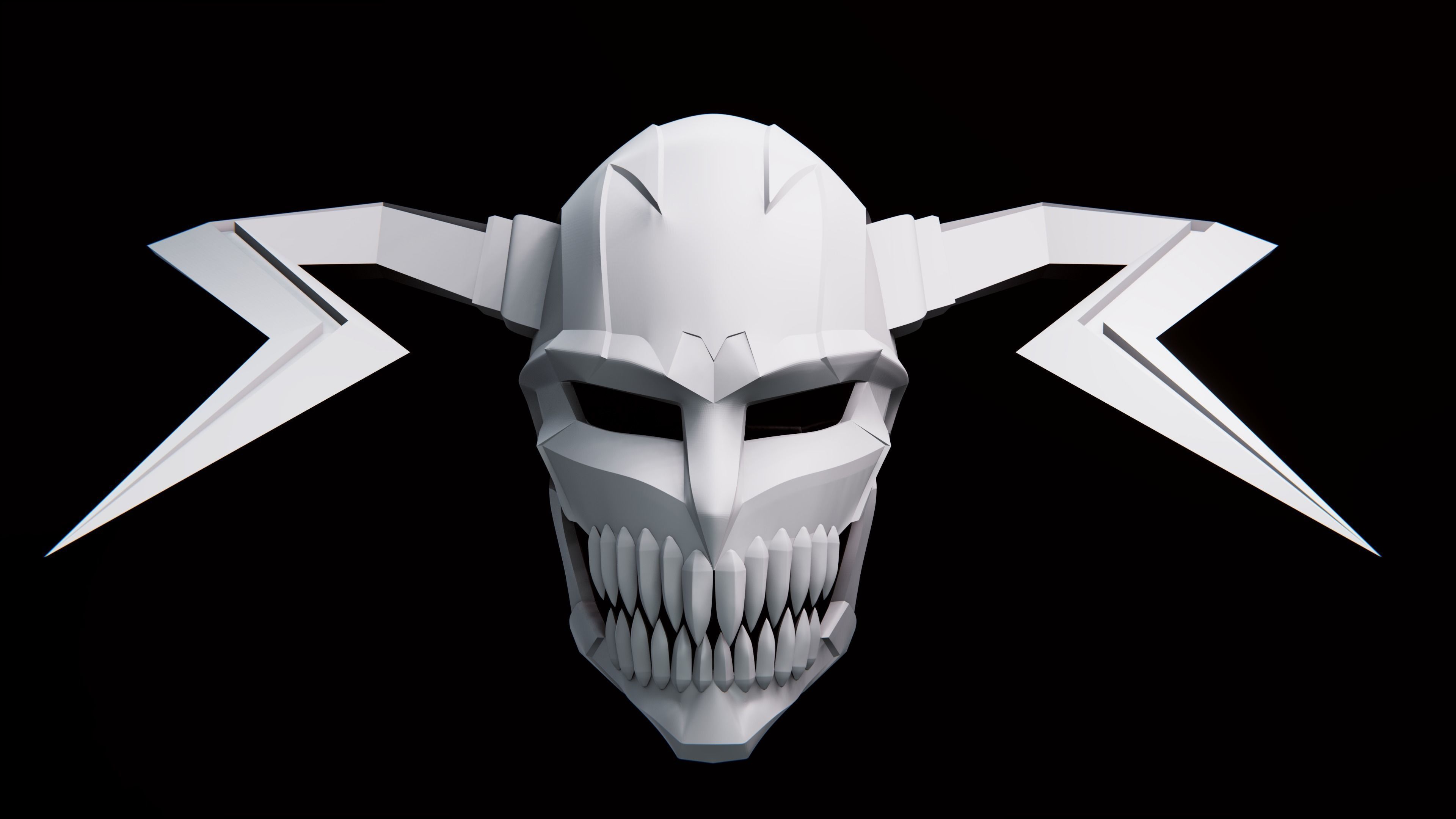 3 VERSION OF ICHIGO HOLLOW TRANSFORMATION MASK HELMET CASCO 3D print model_2