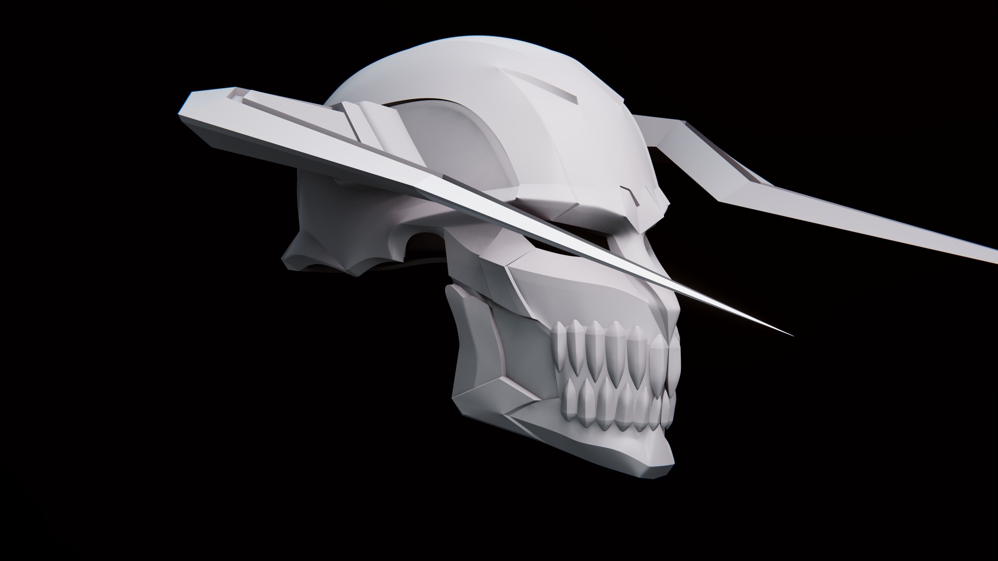 3 VERSION OF ICHIGO HOLLOW TRANSFORMATION MASK HELMET CASCO 3D print model_1