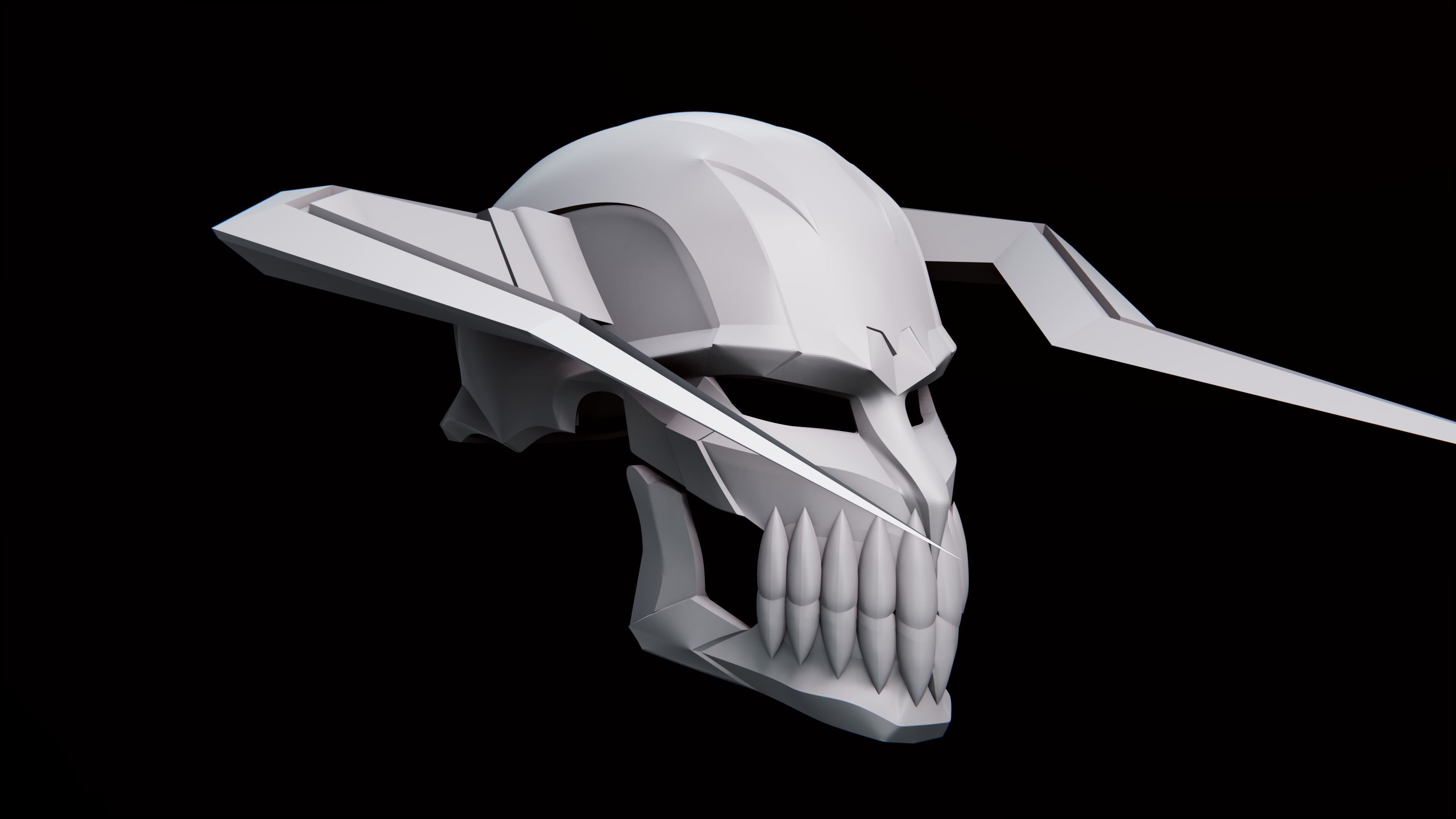 3 VERSION OF ICHIGO HOLLOW TRANSFORMATION MASK HELMET CASCO 3D print model_11