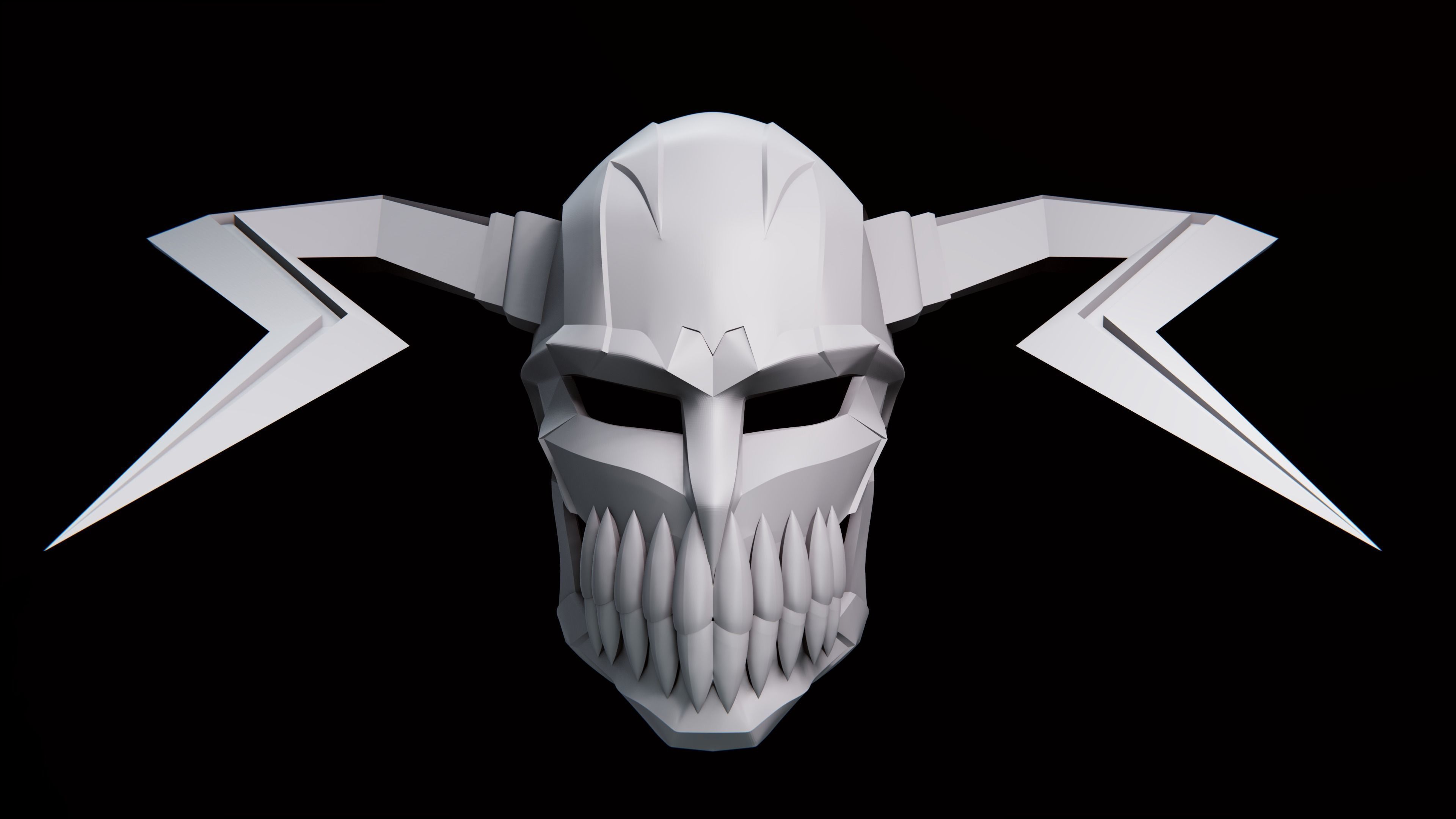 3 VERSION OF ICHIGO HOLLOW TRANSFORMATION MASK HELMET CASCO 3D print model_10