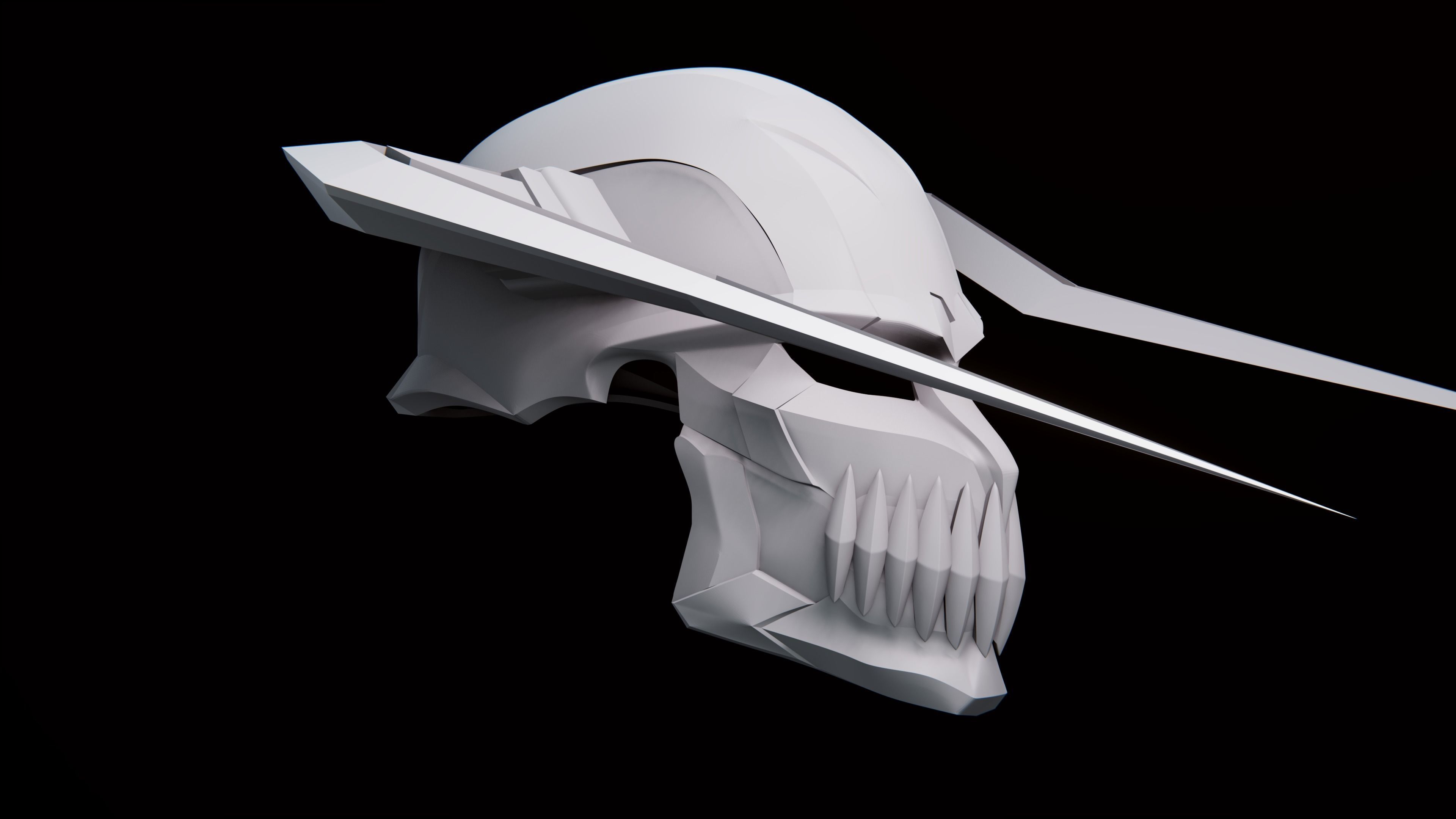 3 VERSION OF ICHIGO HOLLOW TRANSFORMATION MASK HELMET CASCO 3D print model_5