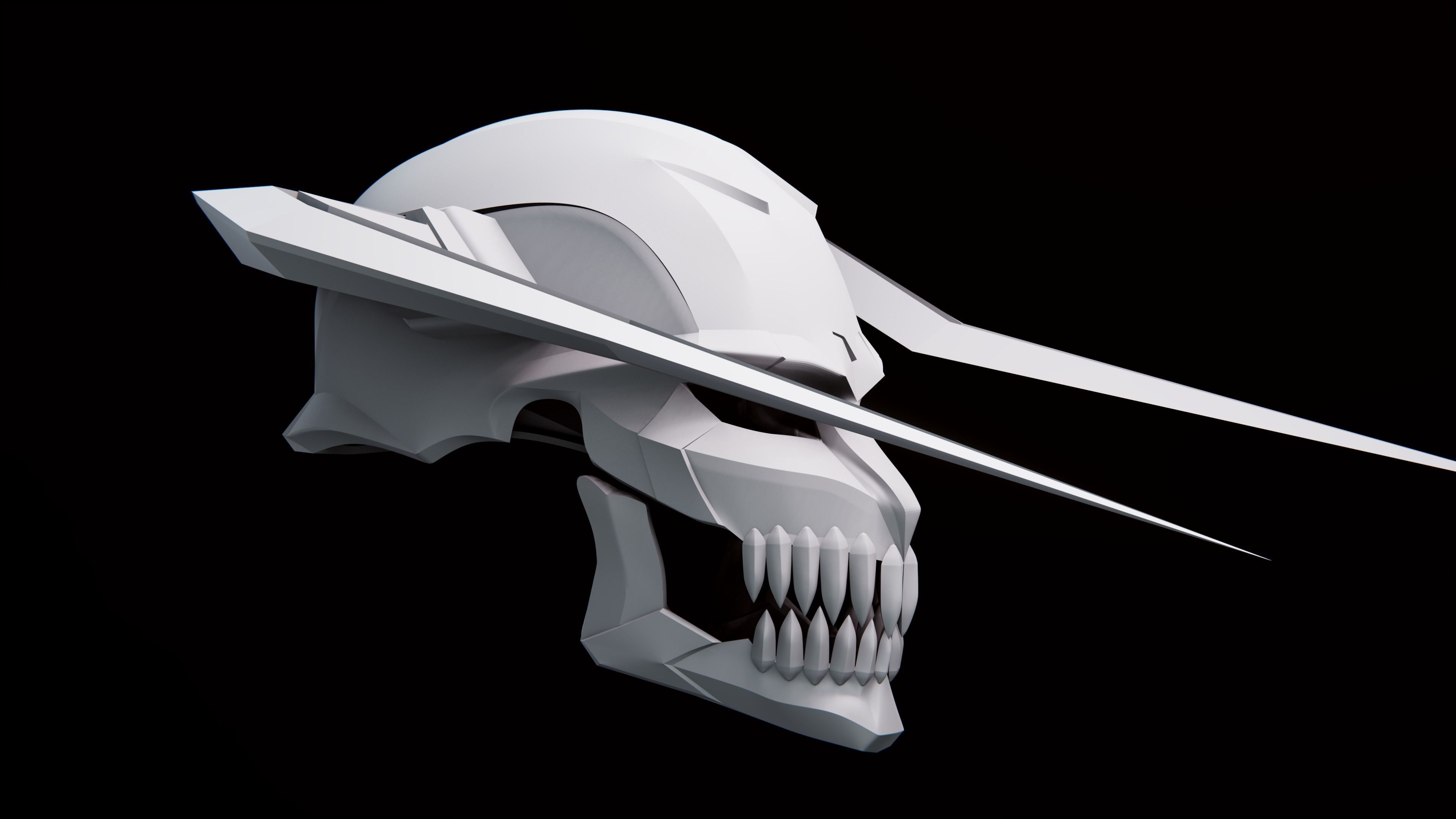 3 VERSION OF ICHIGO HOLLOW TRANSFORMATION MASK HELMET CASCO 3D print model_3