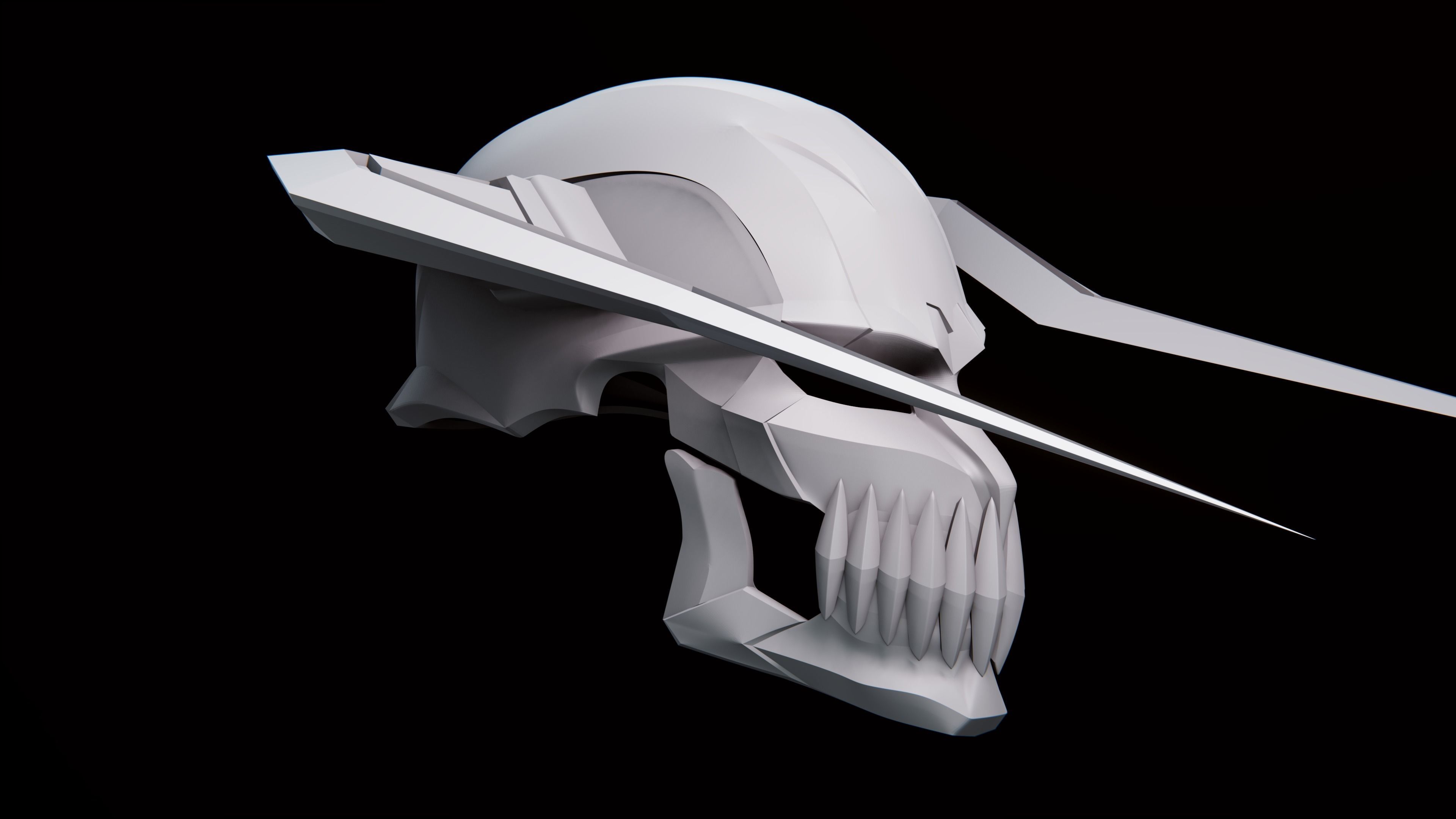 3 VERSION OF ICHIGO HOLLOW TRANSFORMATION MASK HELMET CASCO 3D print model_7