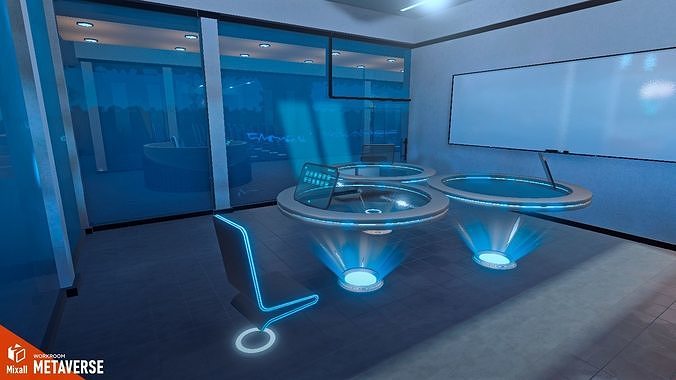 Metaverse - Workroom 3D model 4