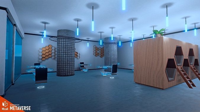 Metaverse - Workroom 3D model 3