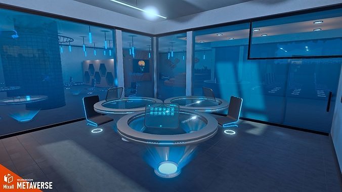 Metaverse - Workroom 3D model 5
