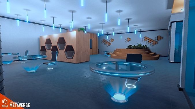 Metaverse - Workroom 3D model 2