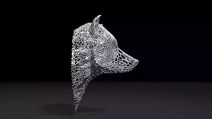 Wolf bust 3D print model