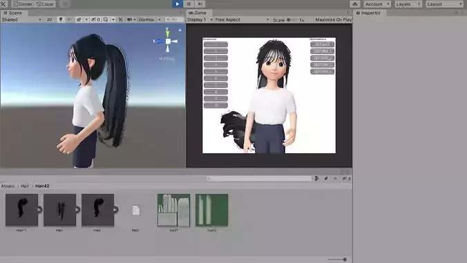 Hair Tail 3D Item Unity Prefab FBX Zepeto 42