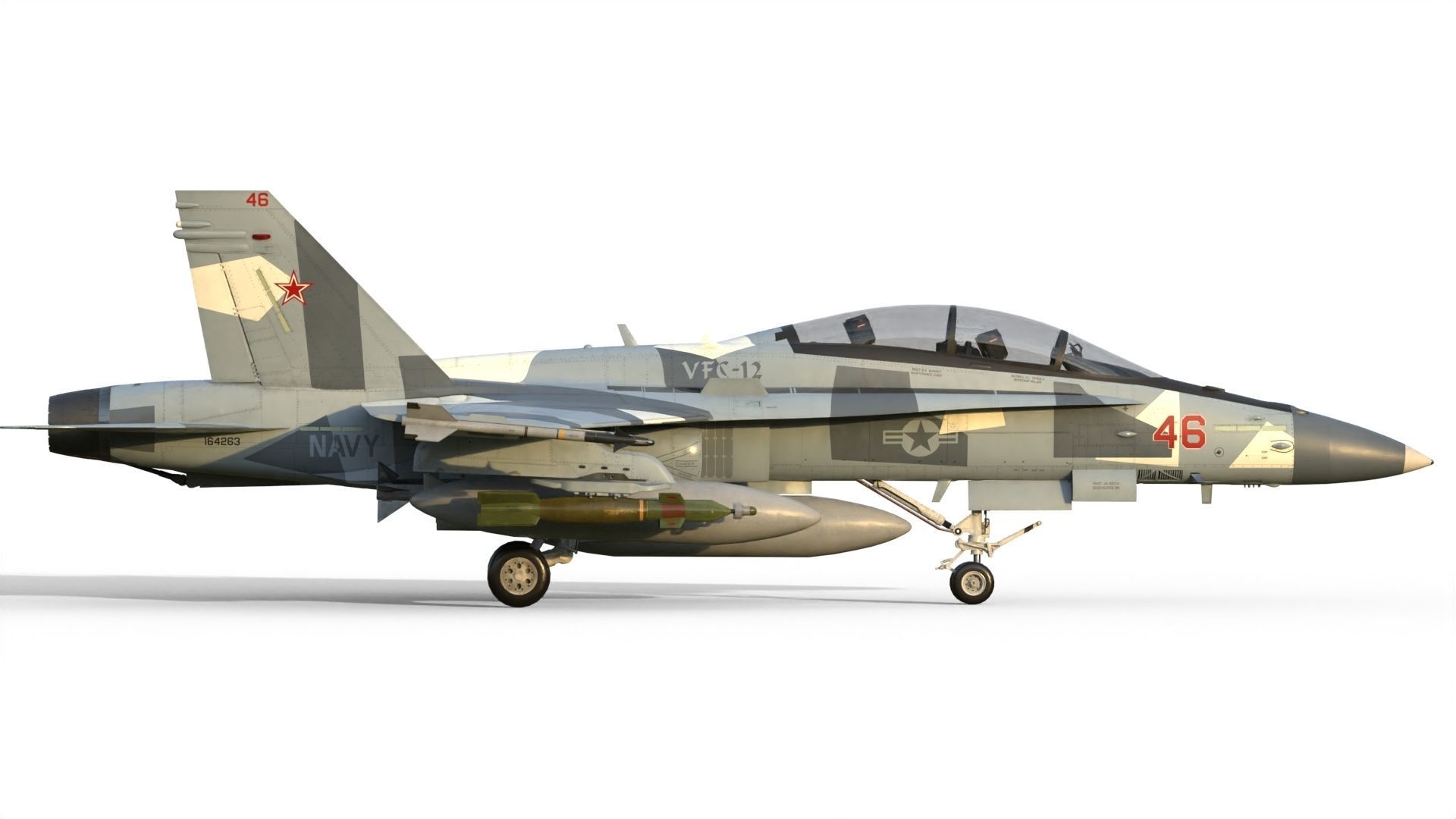 F-18 Hornet 3D model_16