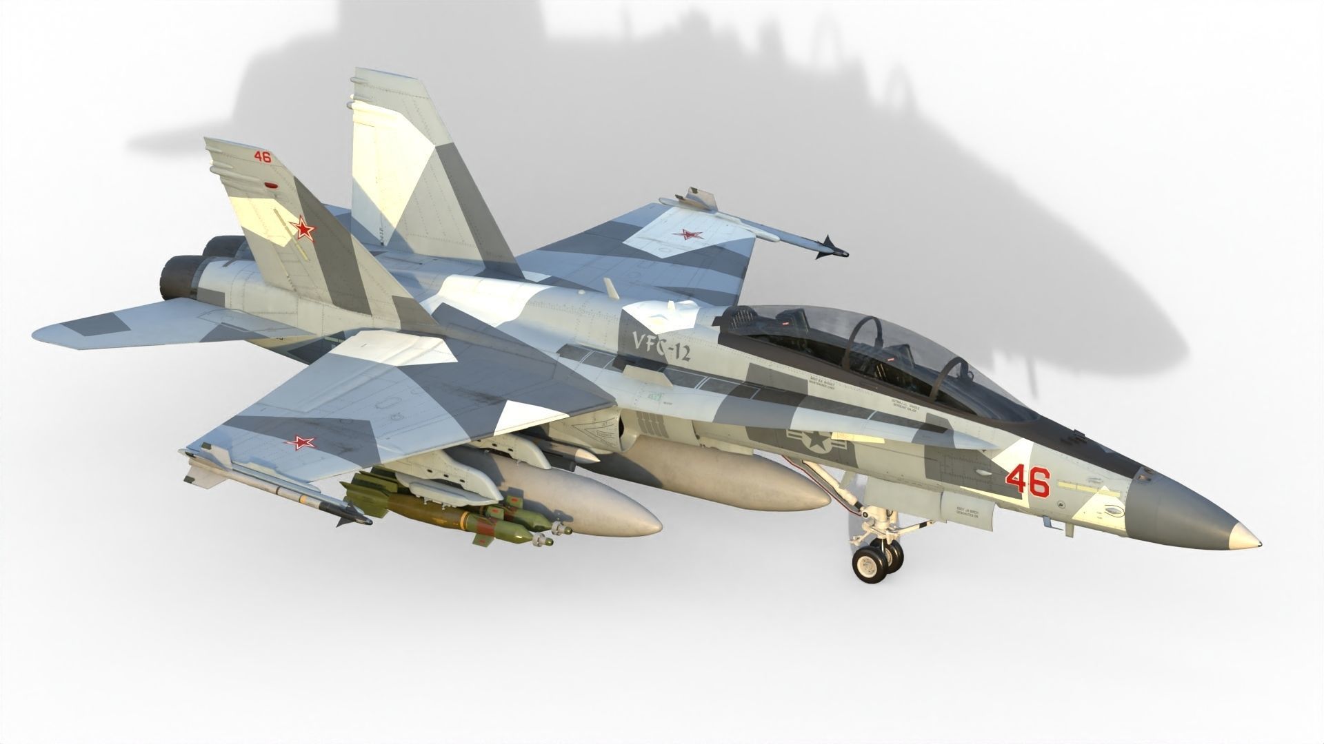 F-18 Hornet 3D model_15