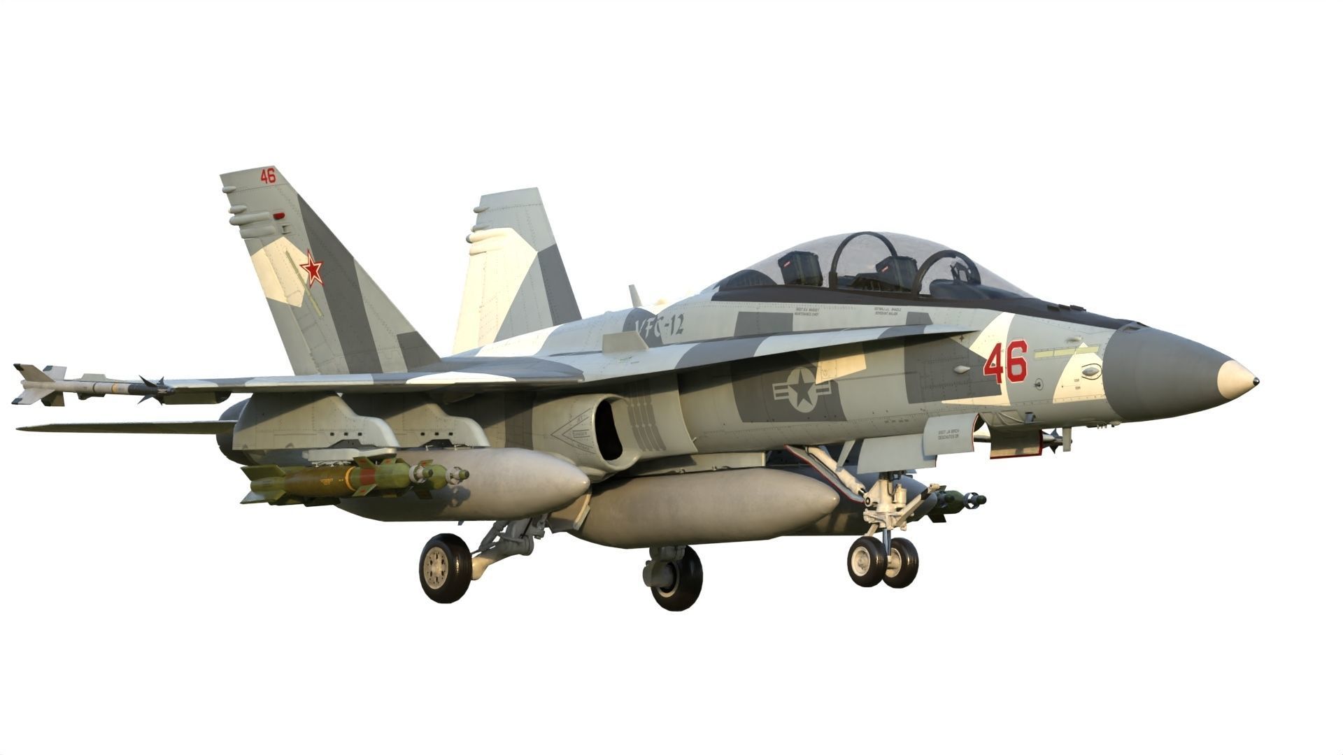 F-18 Hornet 3D model_2