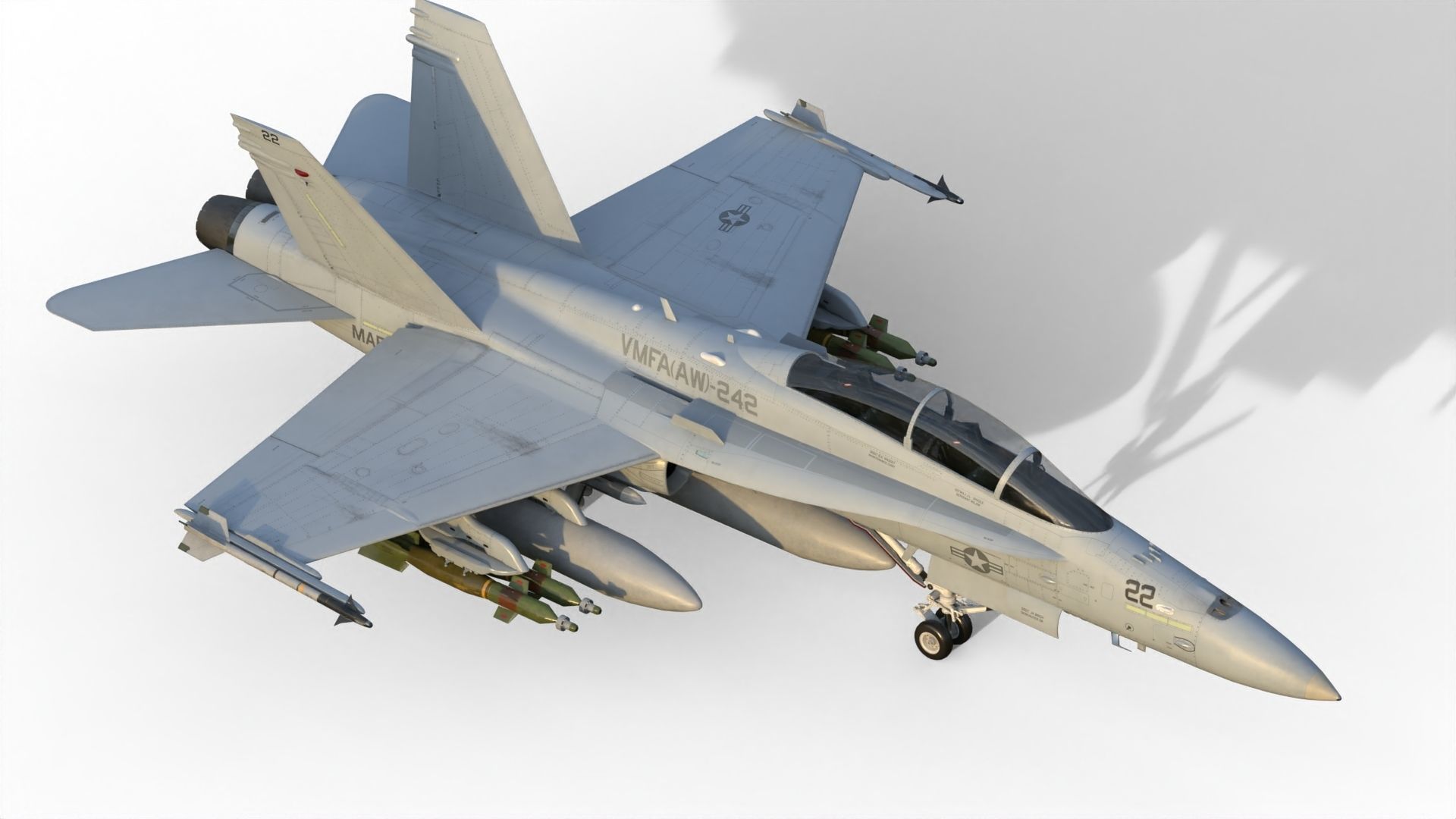 F-18 Hornet 3D model_6