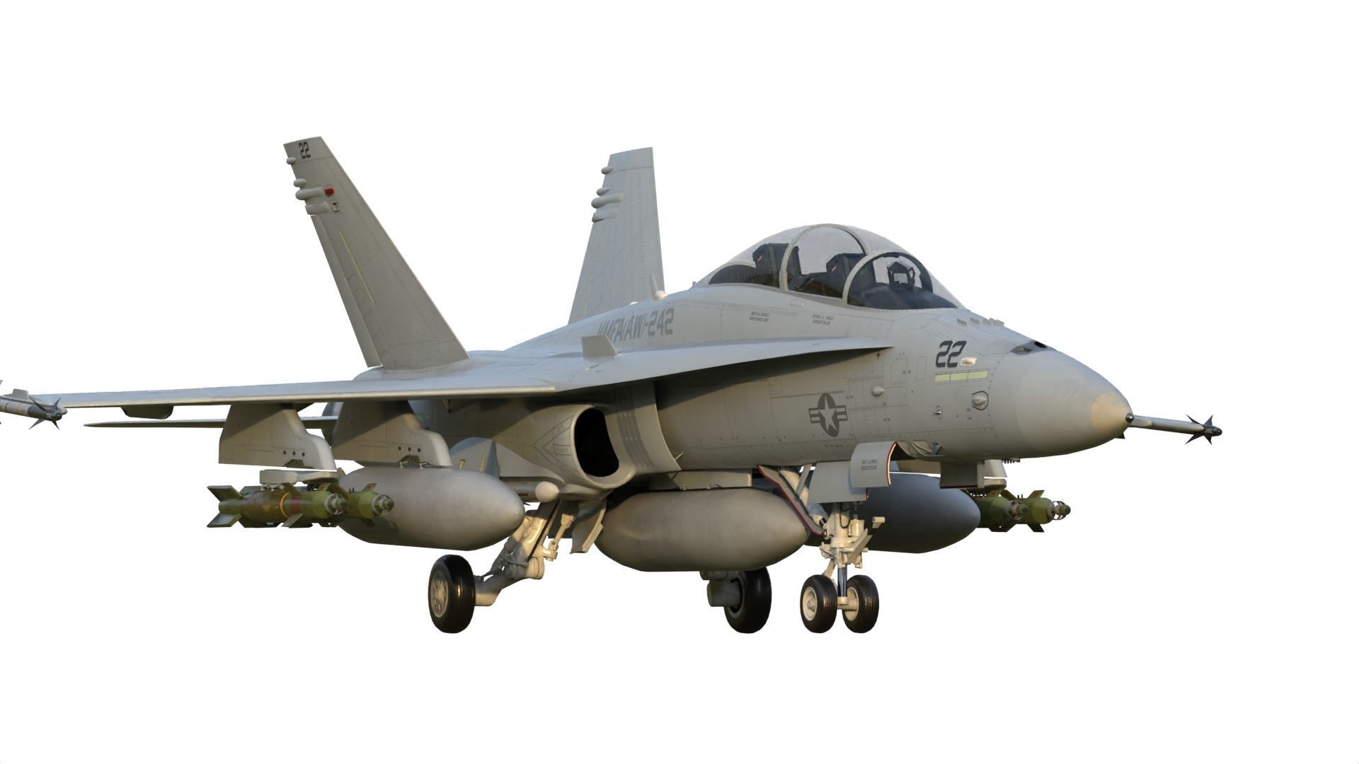 F-18 Hornet 3D model_4