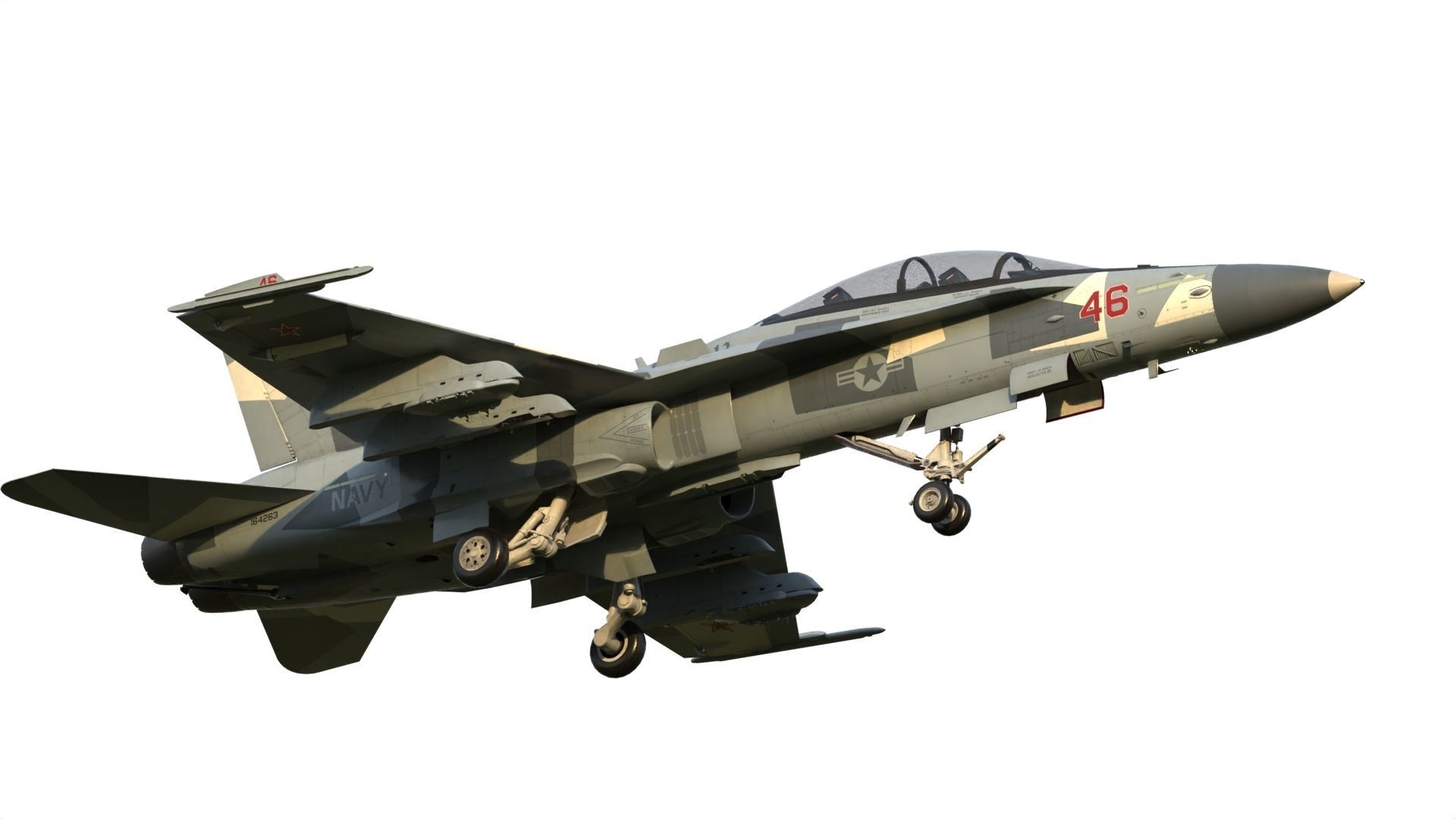 F-18 Hornet 3D model_17