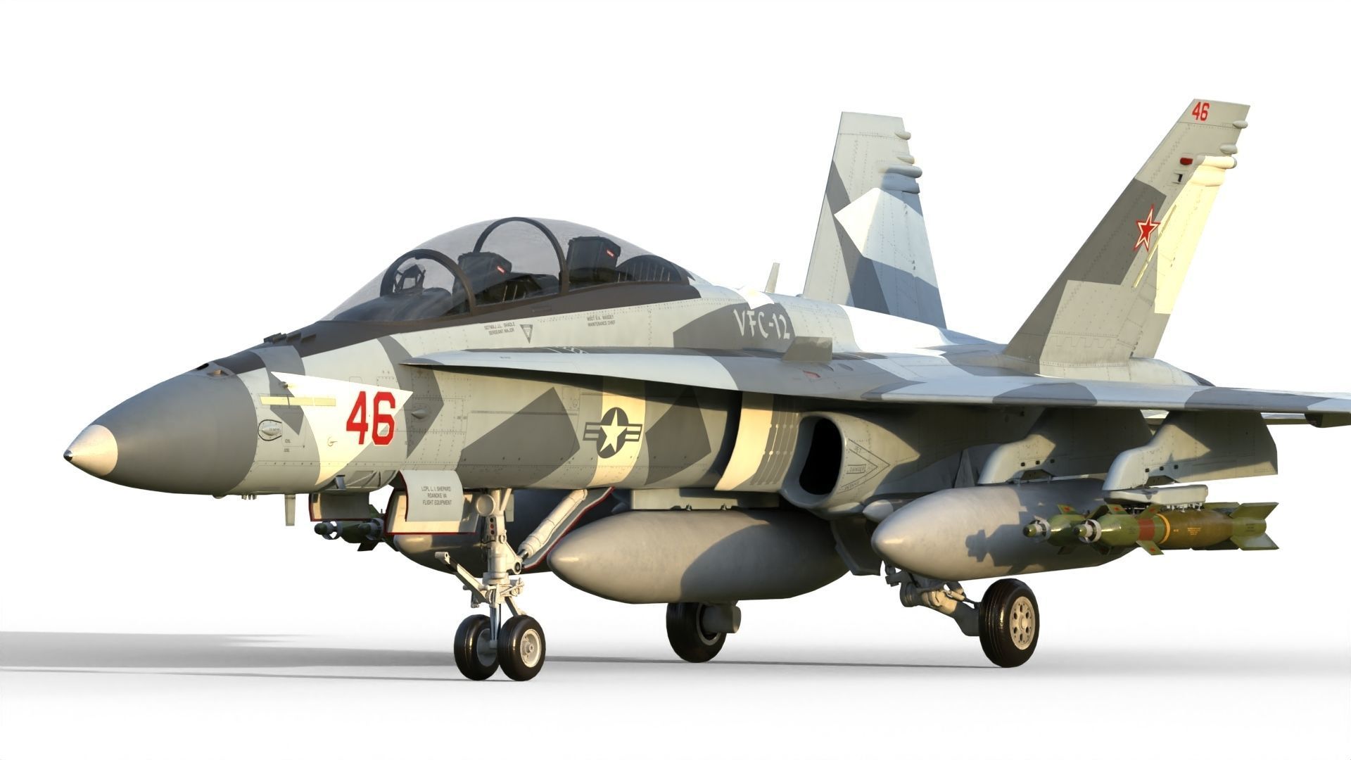 F-18 Hornet 3D model_9