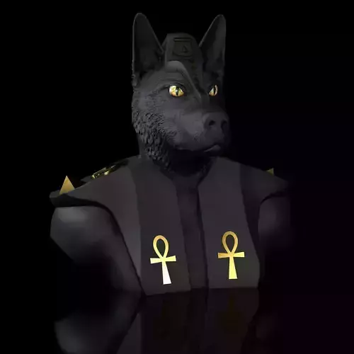 Dog German Shepherd - Anubis Bust 