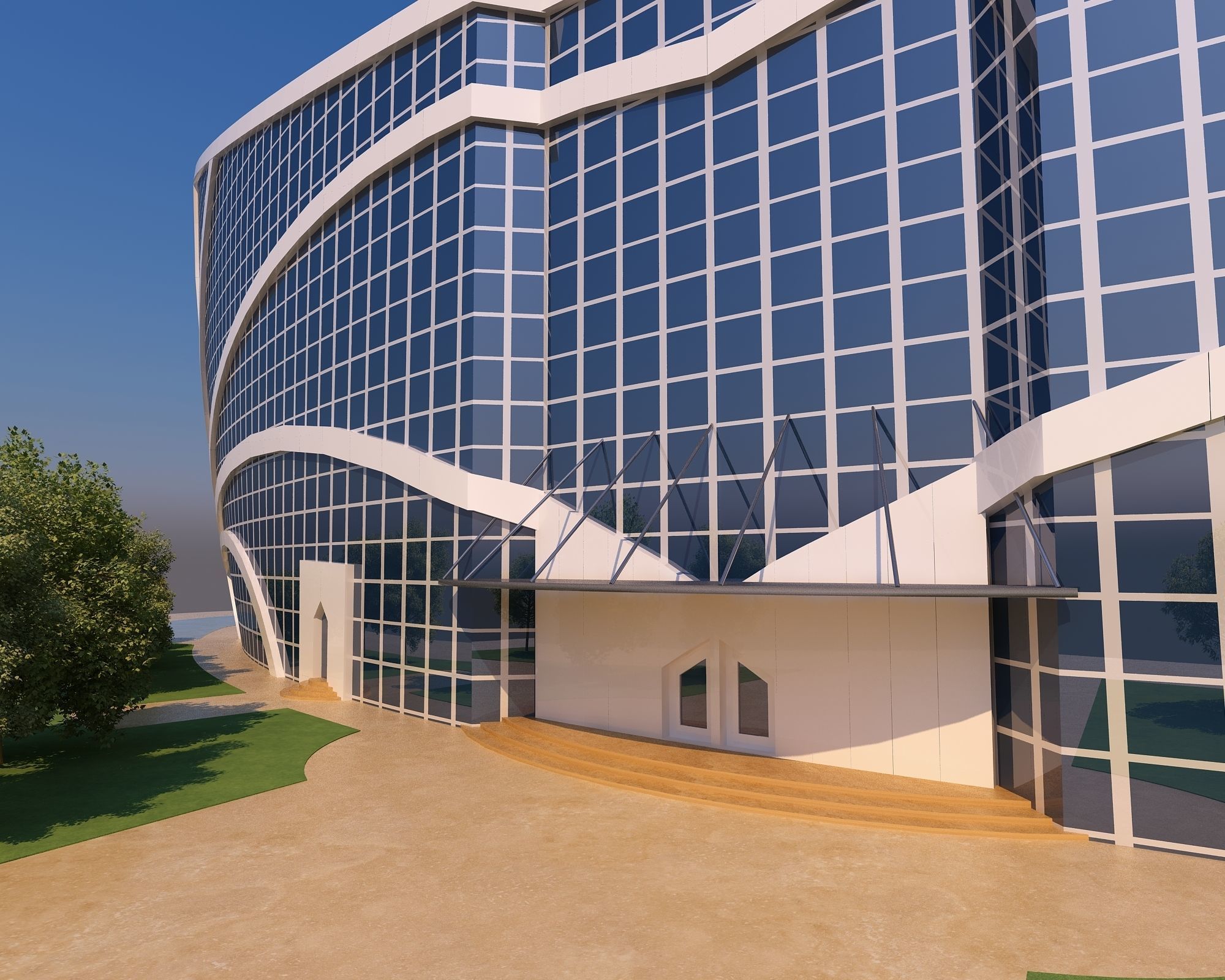 0123 - Boat Skyscraper - 2Ds Drawing - 3Ds Files 3D model_7