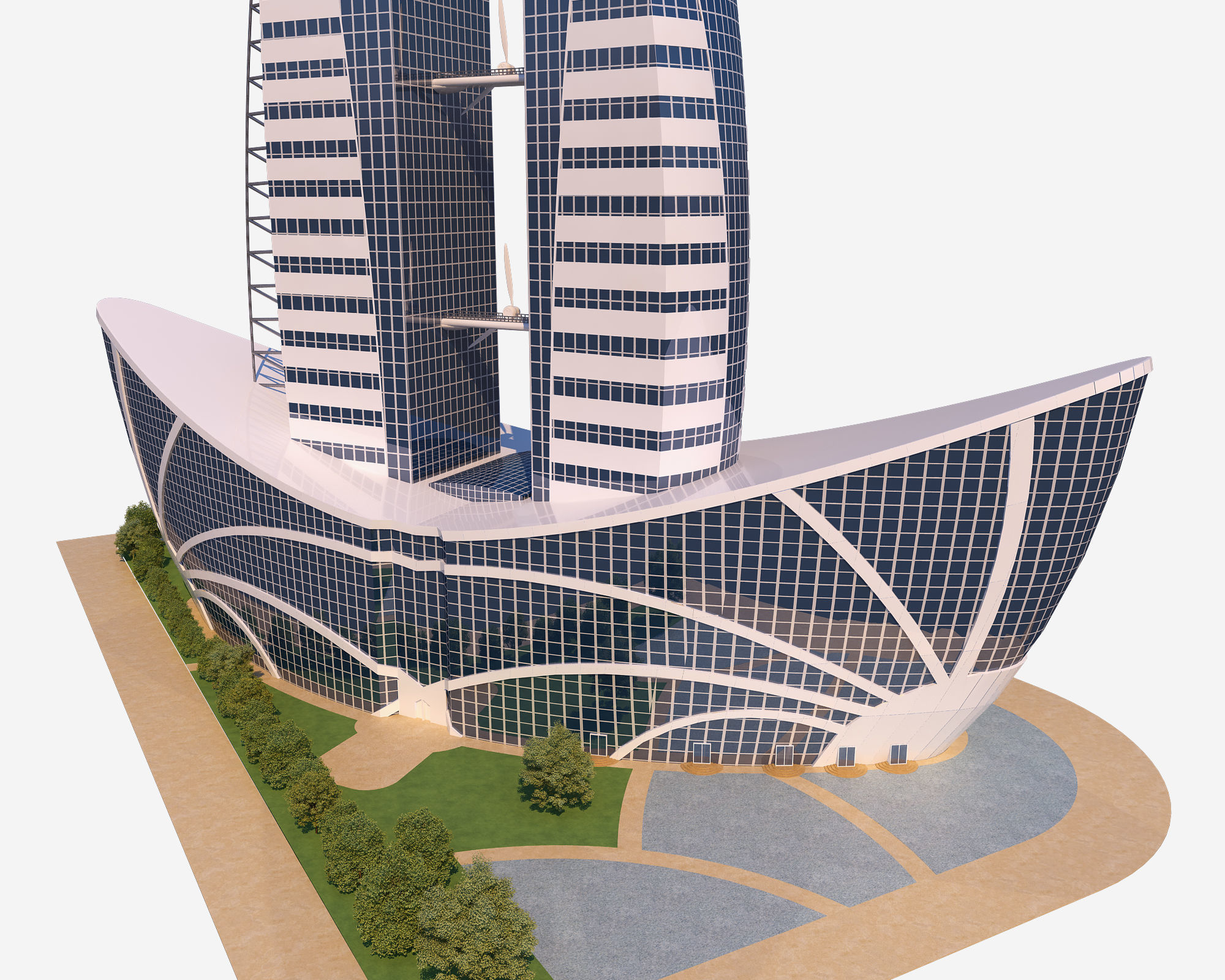 0123 - Boat Skyscraper - 2Ds Drawing - 3Ds Files 3D model_5