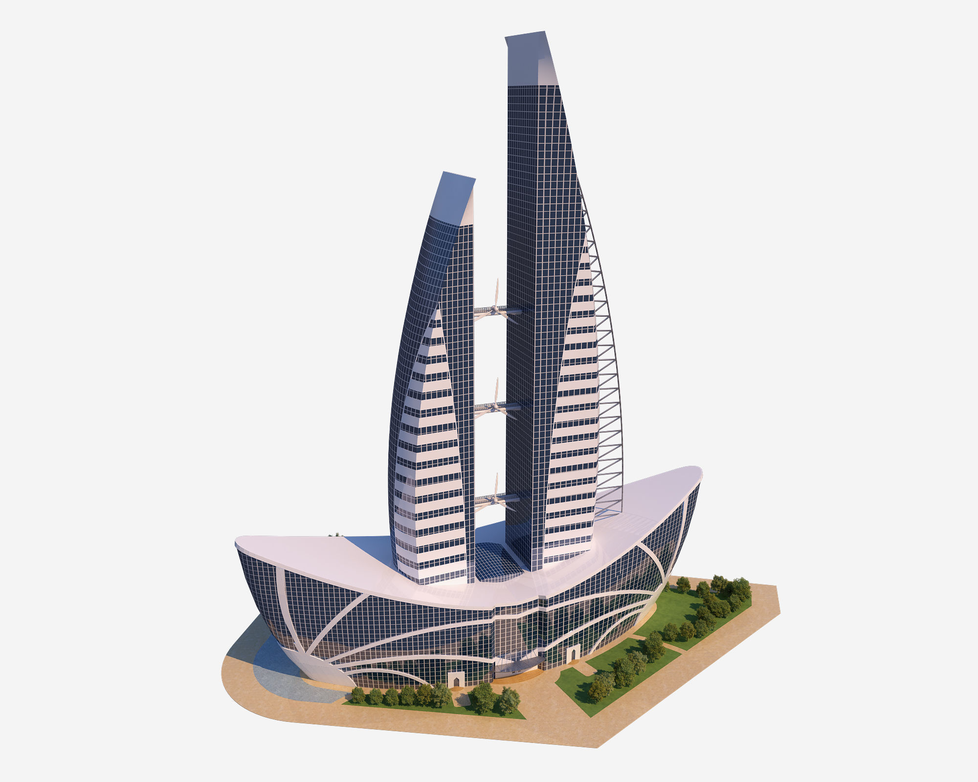 0123 - Boat Skyscraper - 2Ds Drawing - 3Ds Files 3D model_1